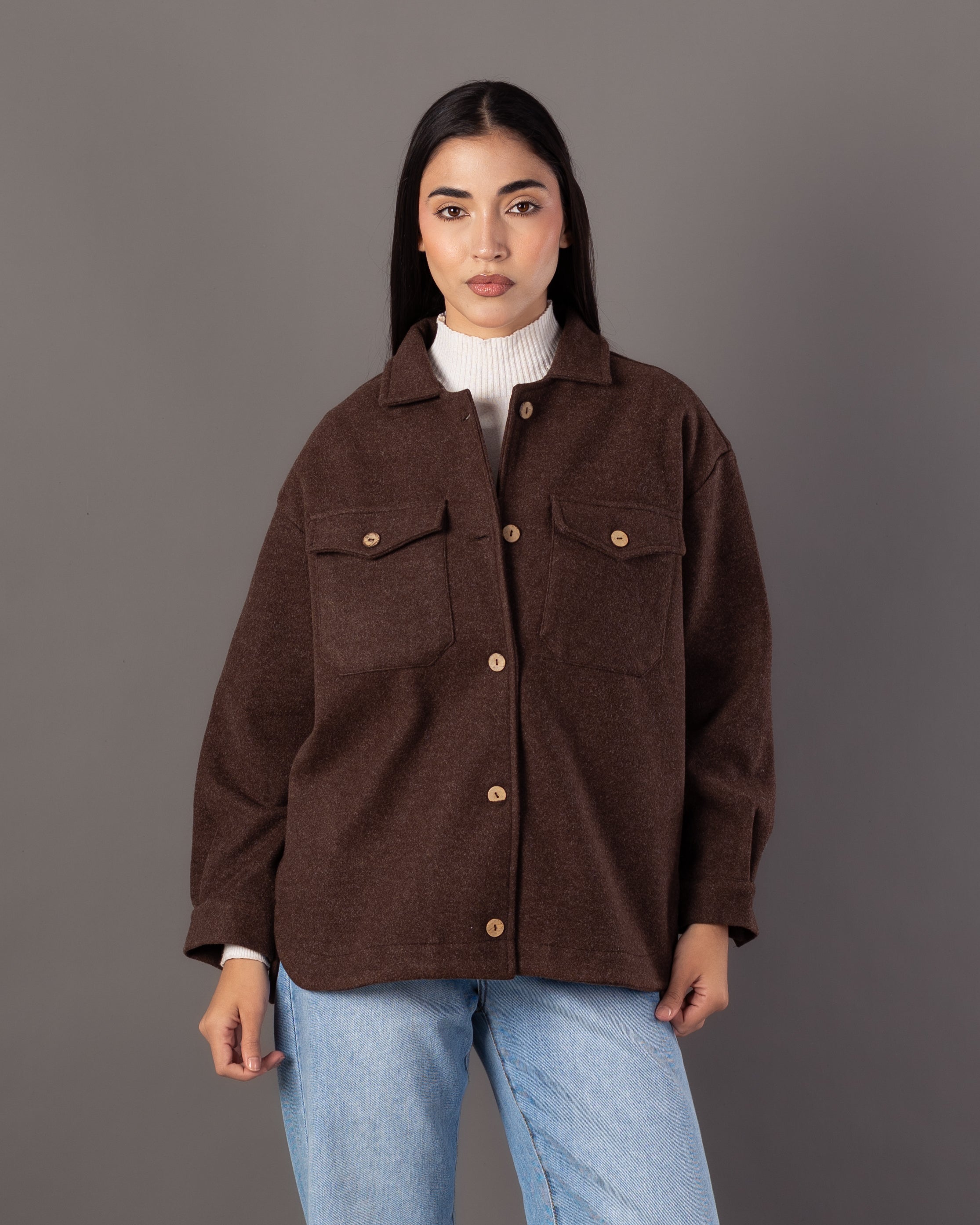 Wool Jacket – Plain (Small - Wooden Buttons)