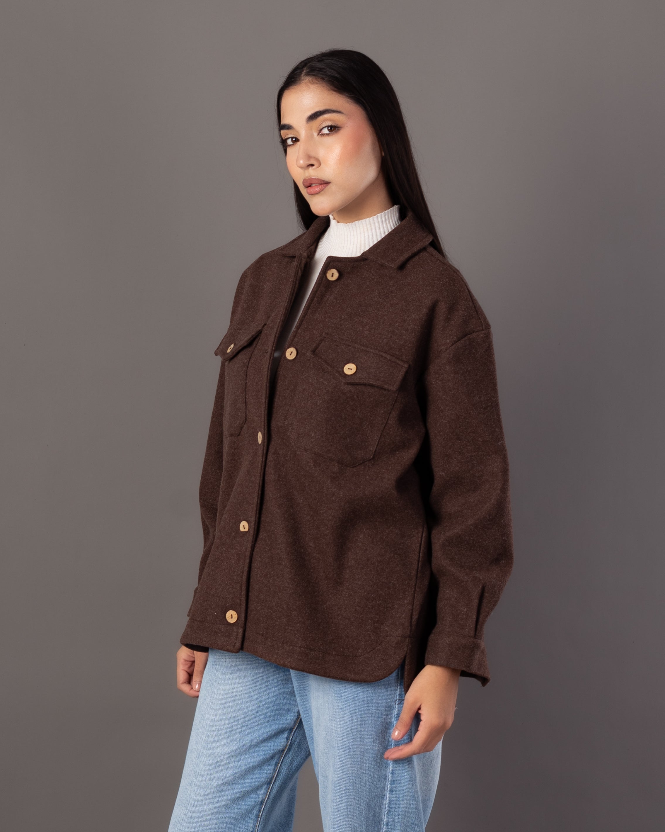 Wool Jacket – Plain (Small - Wooden Buttons)