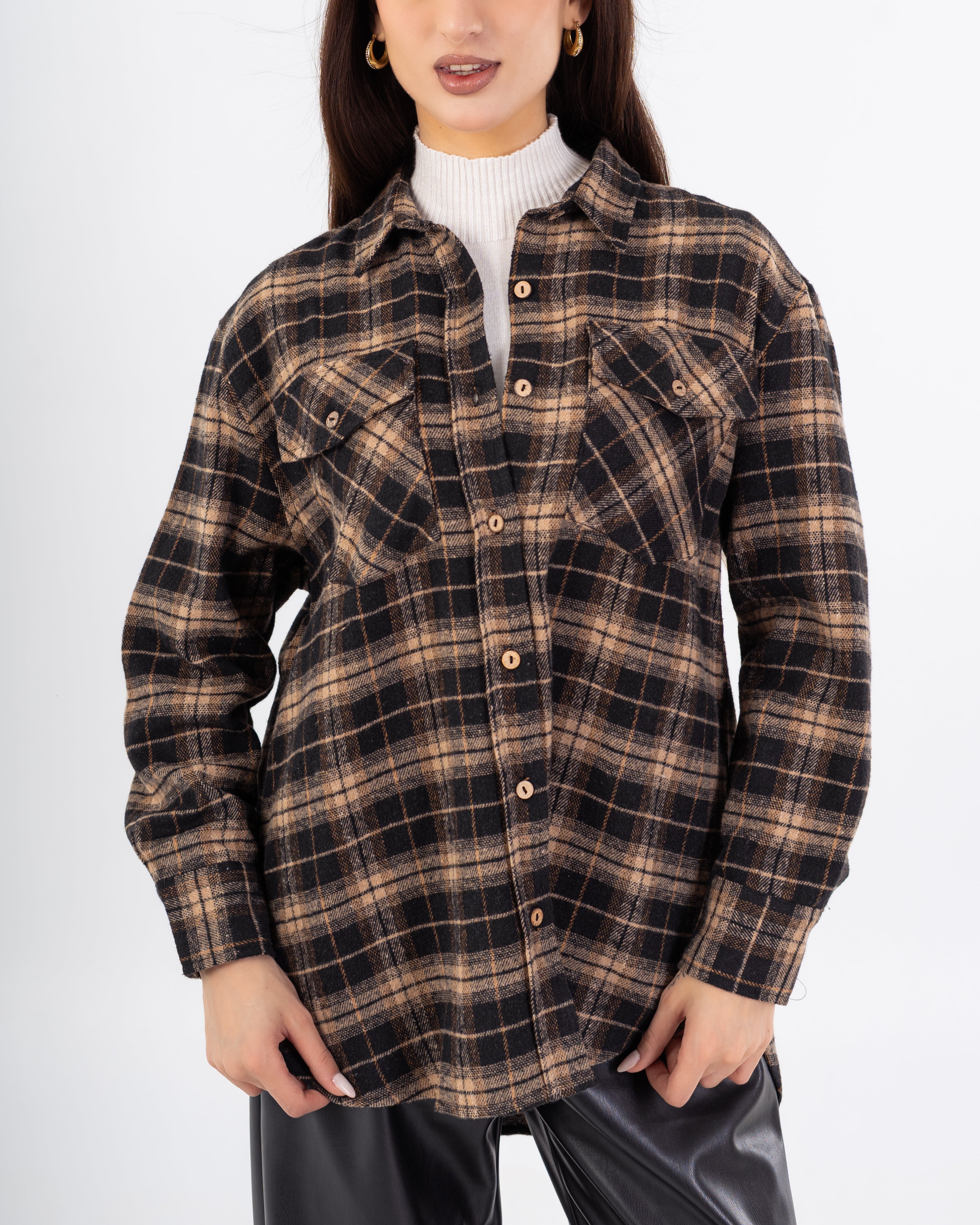 قميص منقوش – جيوب (مربعات منقوشة)