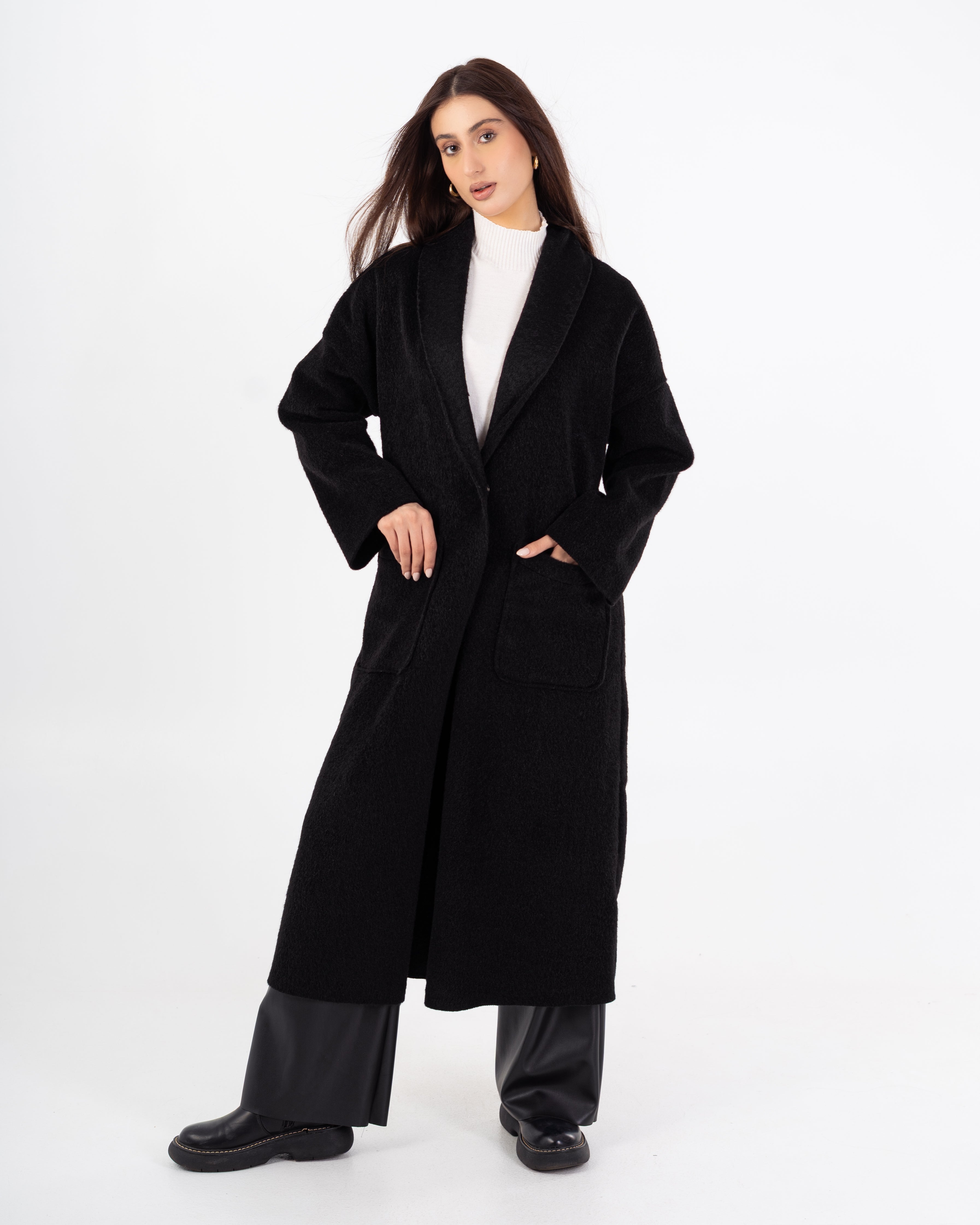 معطف ترنش – طويل (أزرار كبسولة مركزية)