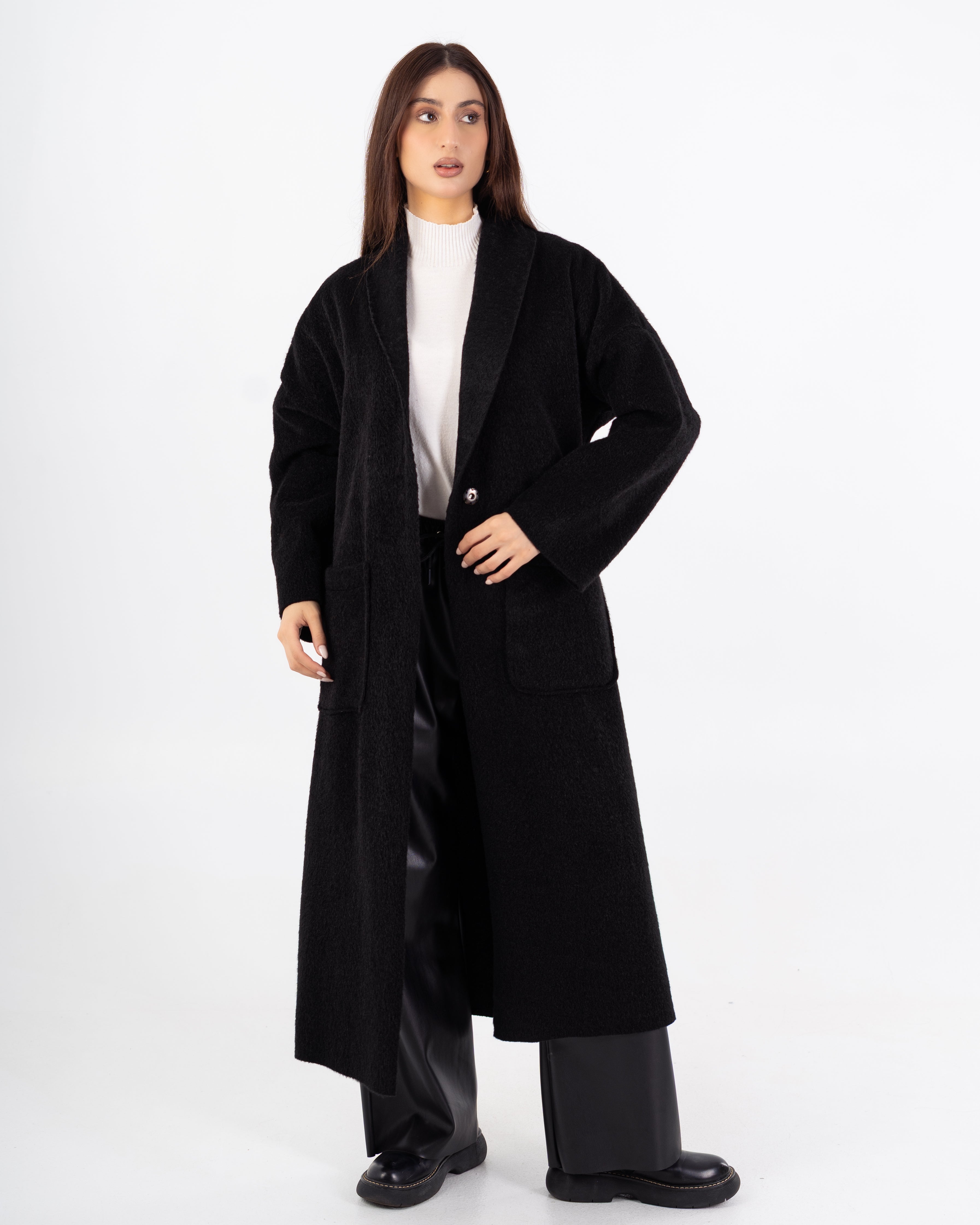 معطف ترنش – طويل (أزرار كبسولة مركزية)