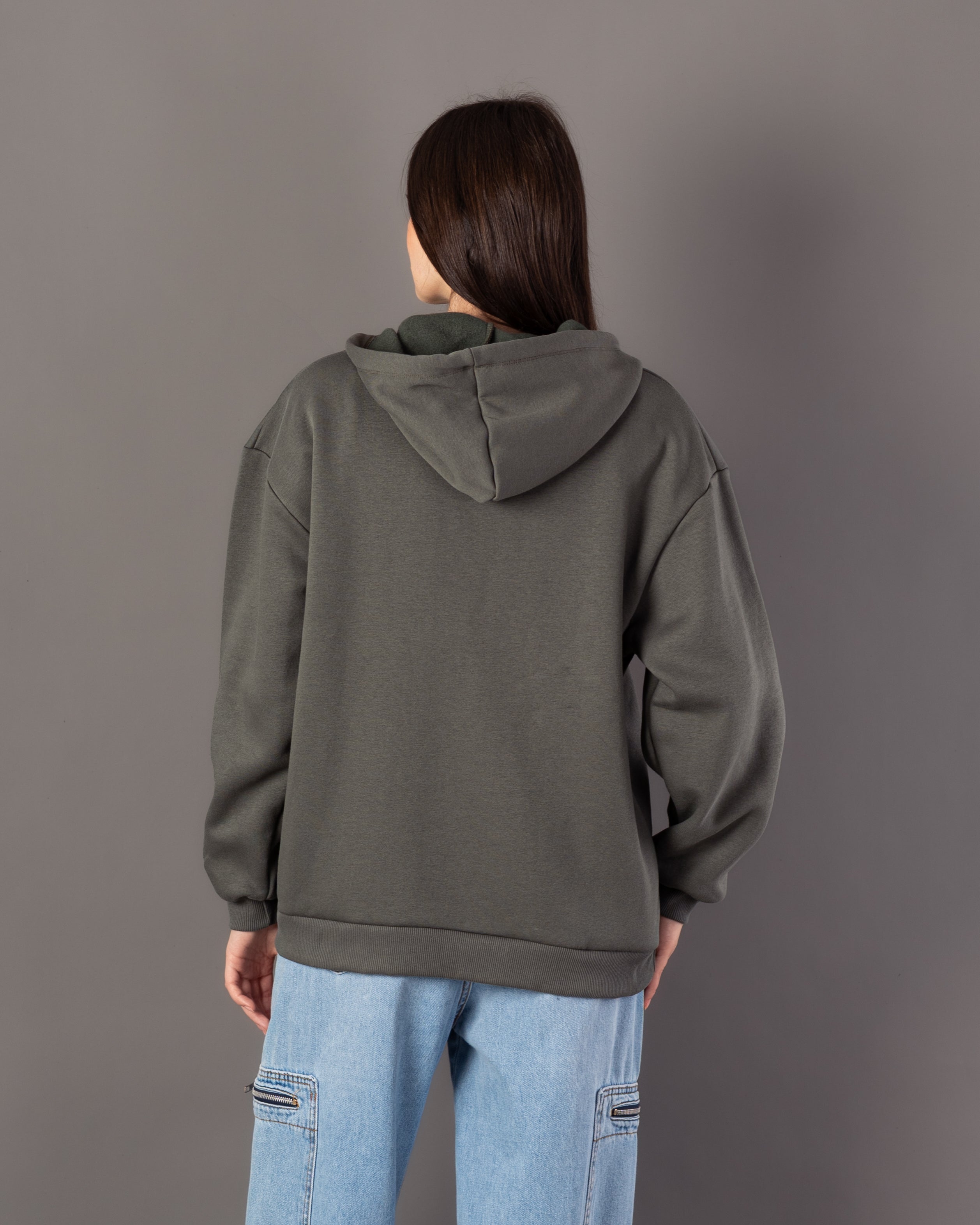 Plain Sweatshirt – Zipper