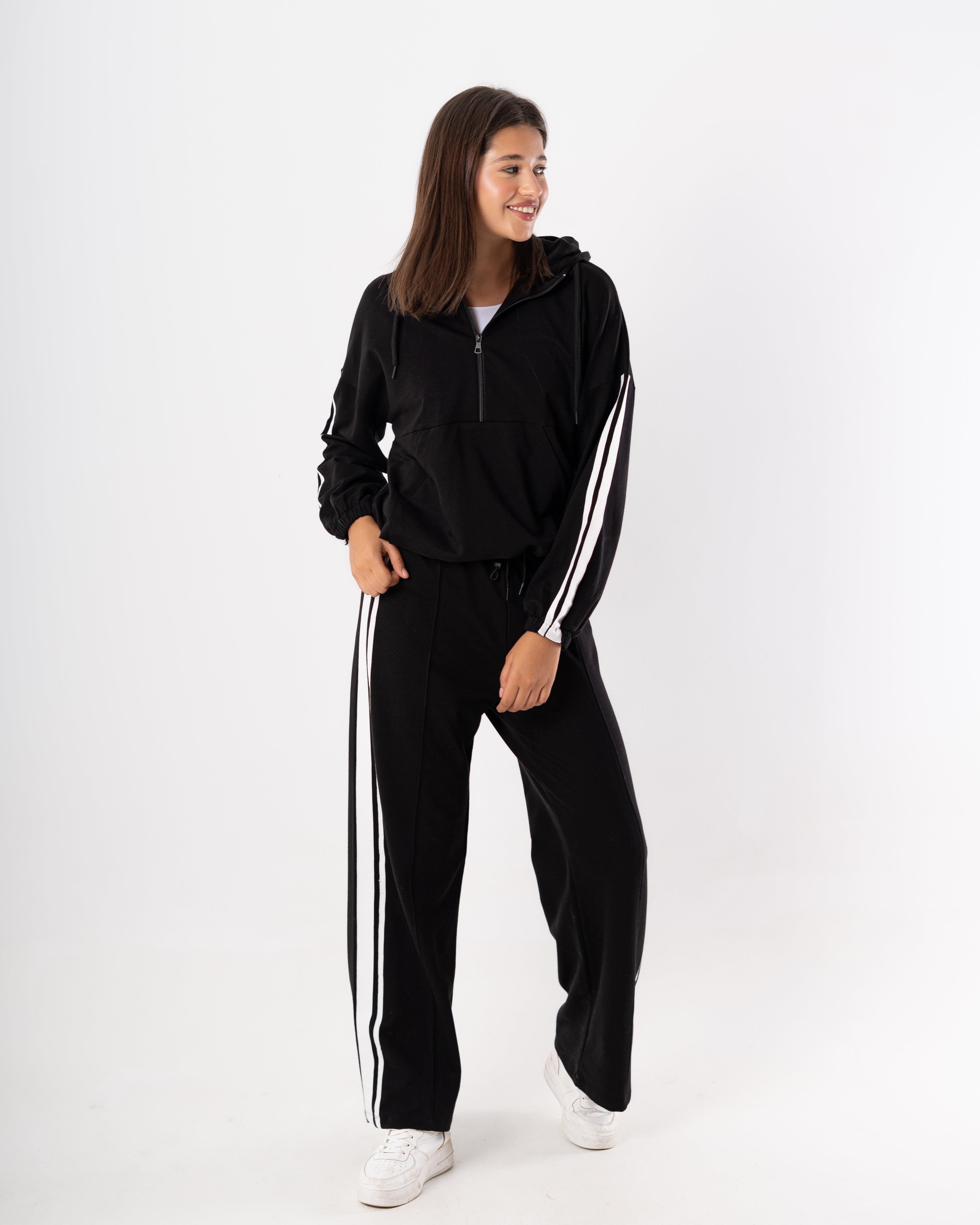 sweatshirt  -  with side stripe
