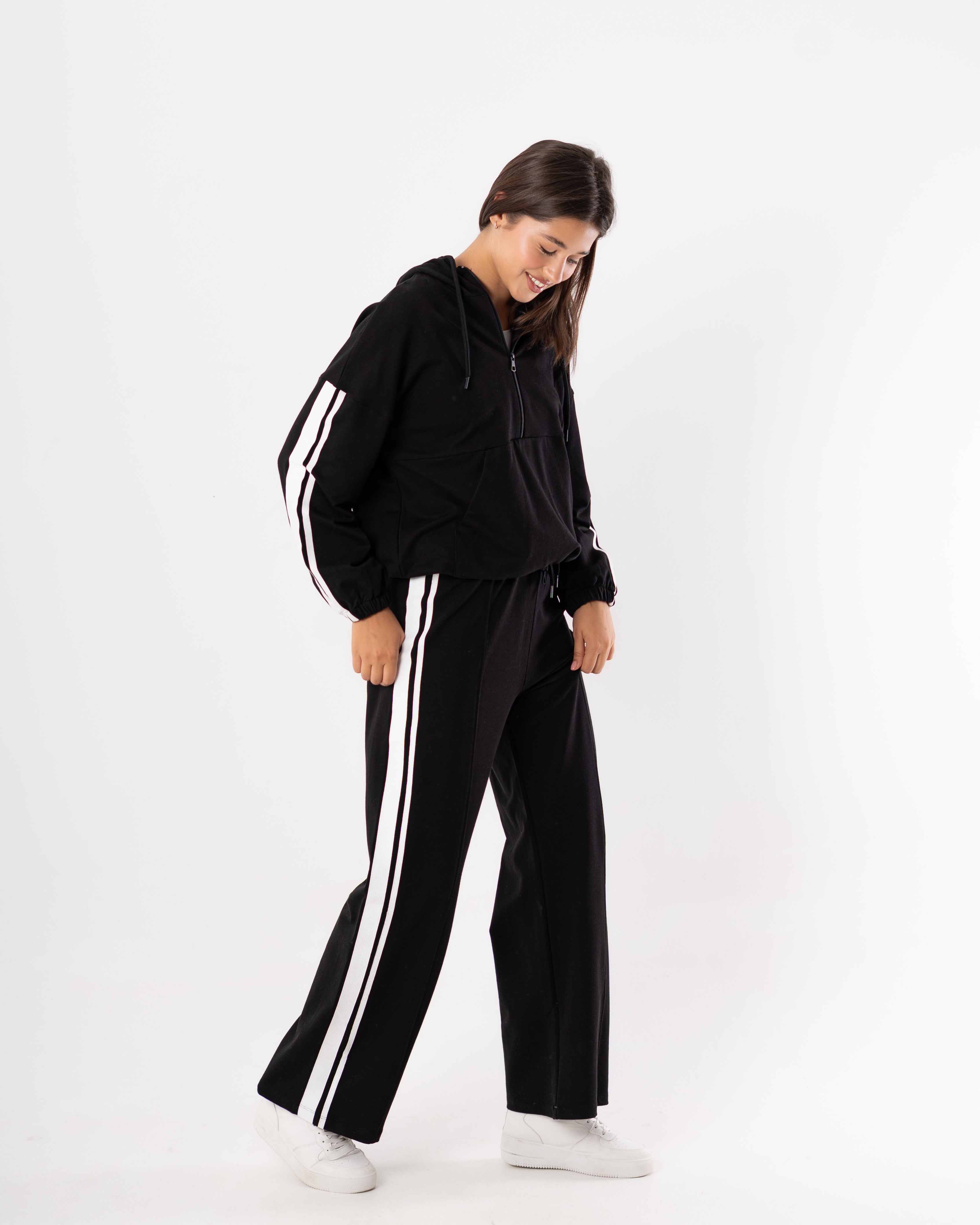 sweatshirt  -  with side stripe