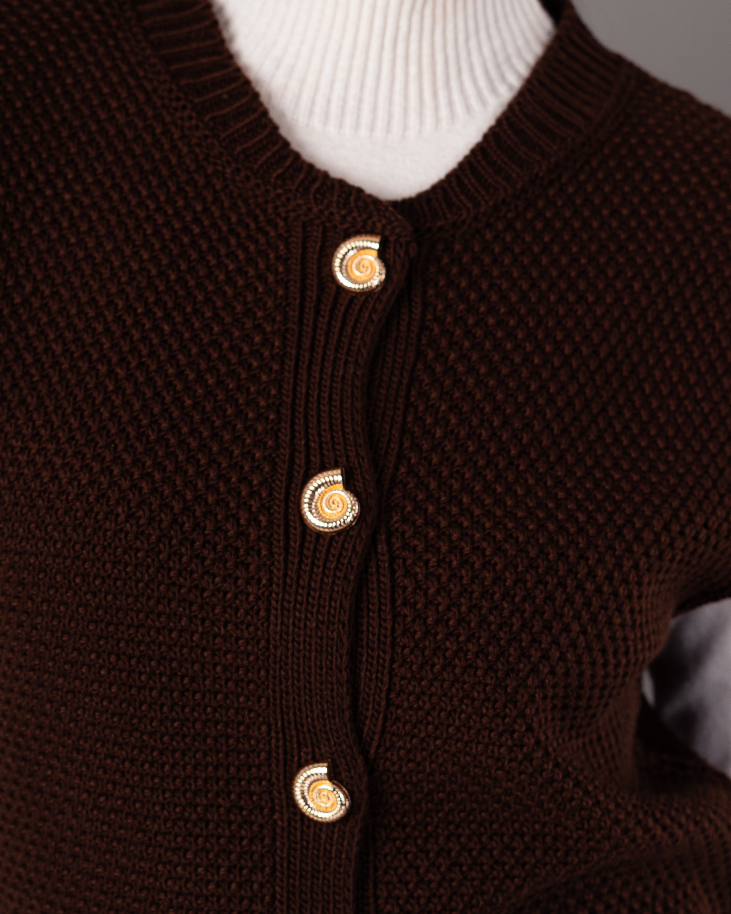 Knitwear Vest – Gold Button