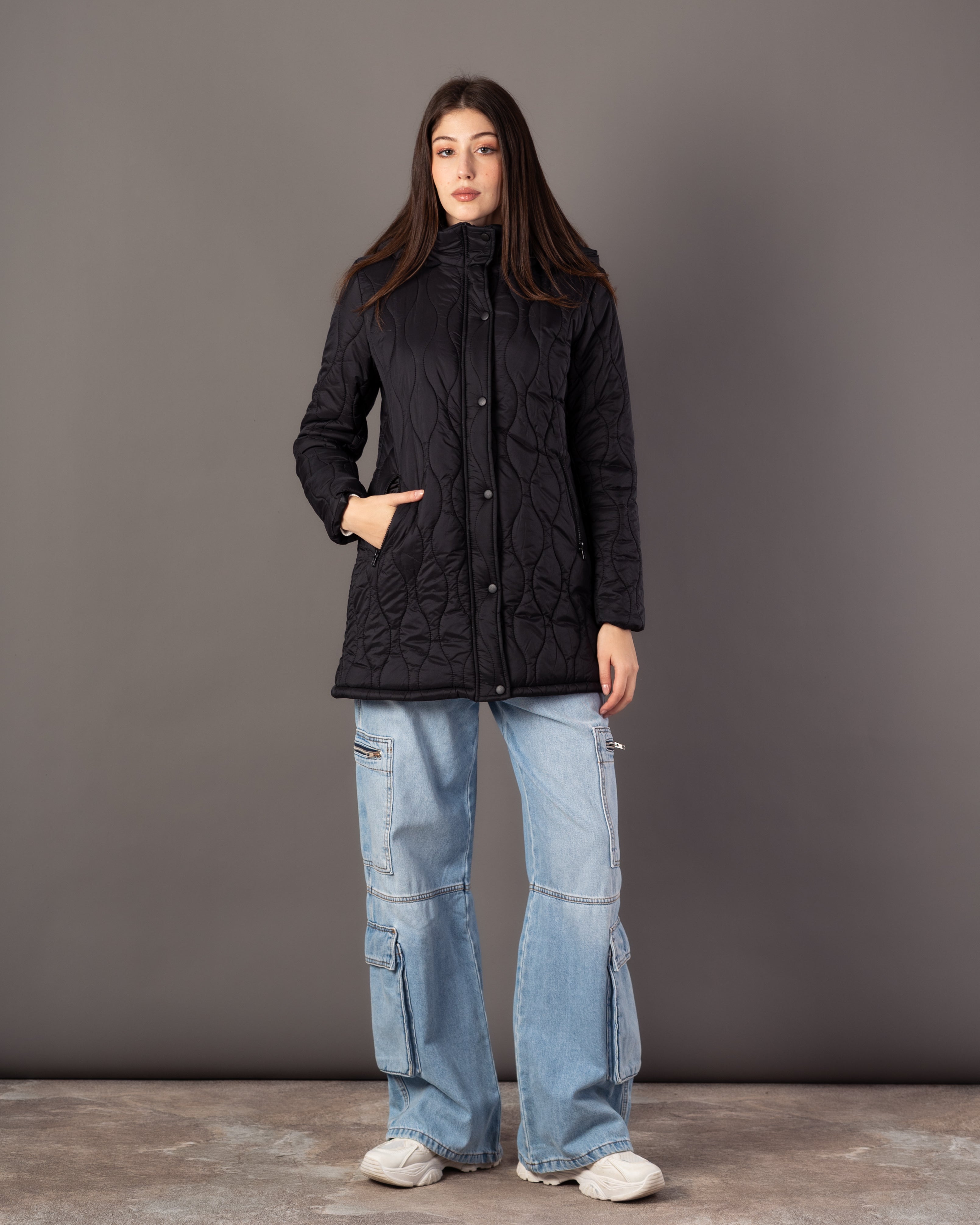 Long Waterproof Jacket – Neck Cover (Small Hood)