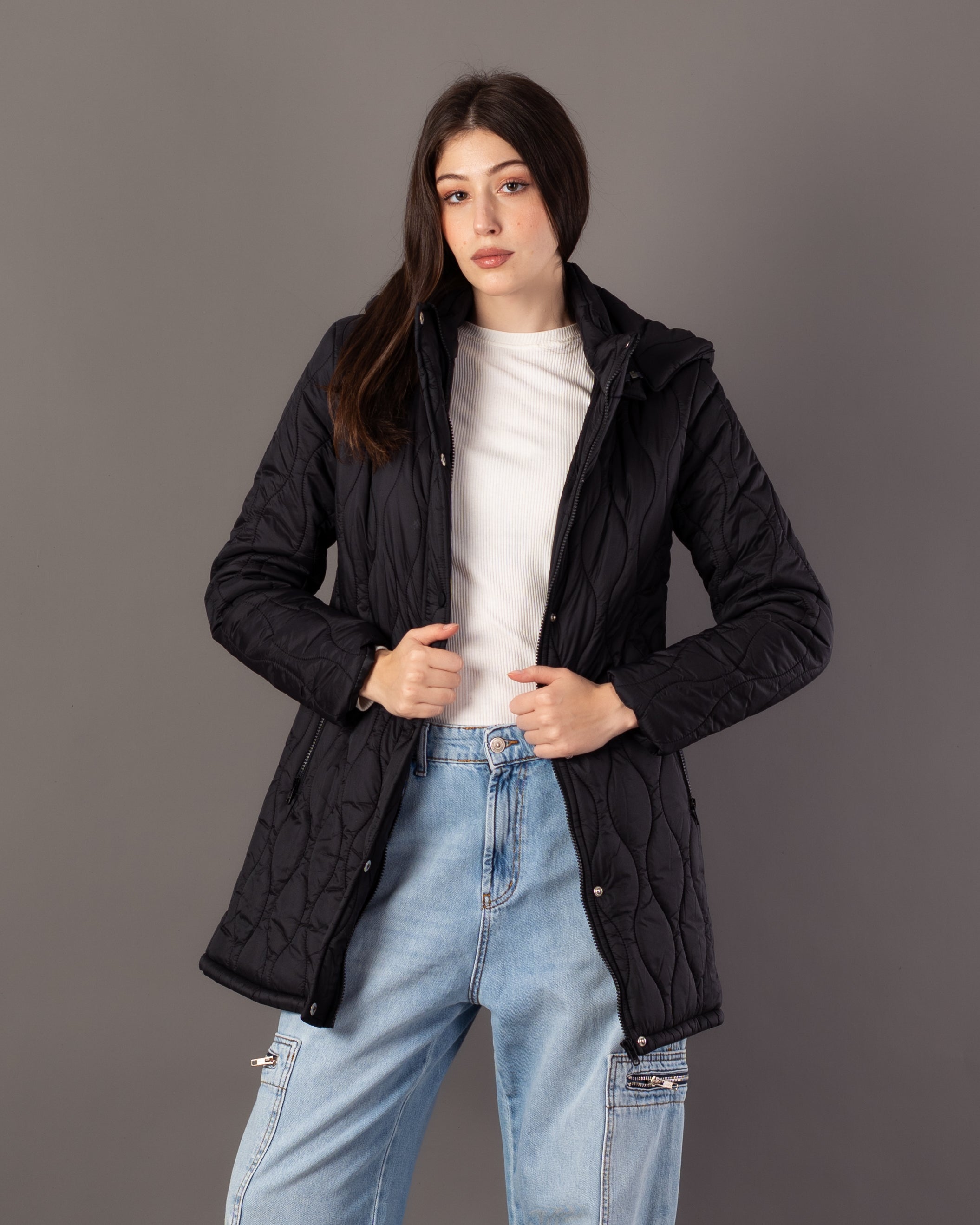 Long Waterproof Jacket – Neck Cover (Small Hood)