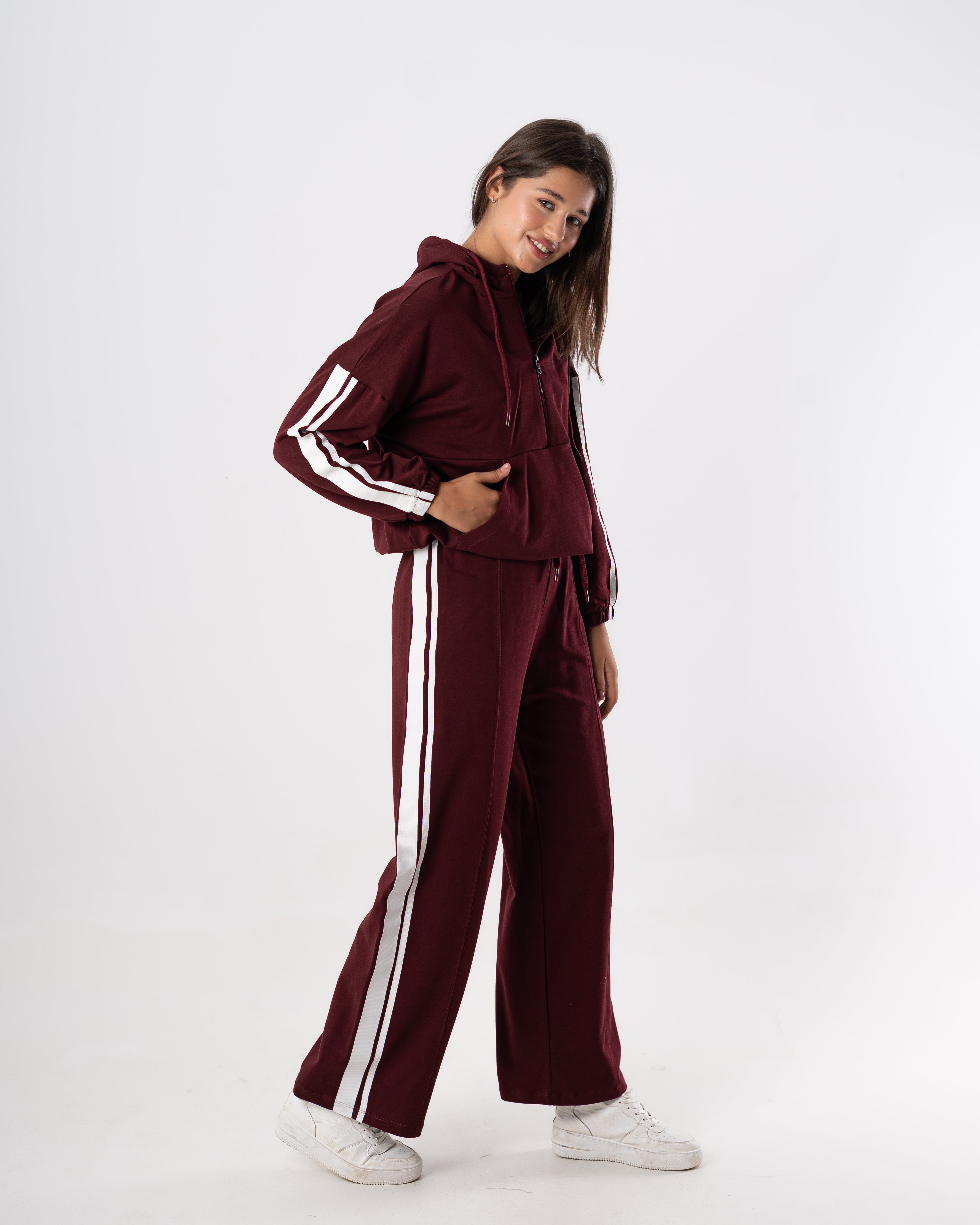 sweatshirt  -  with side stripe