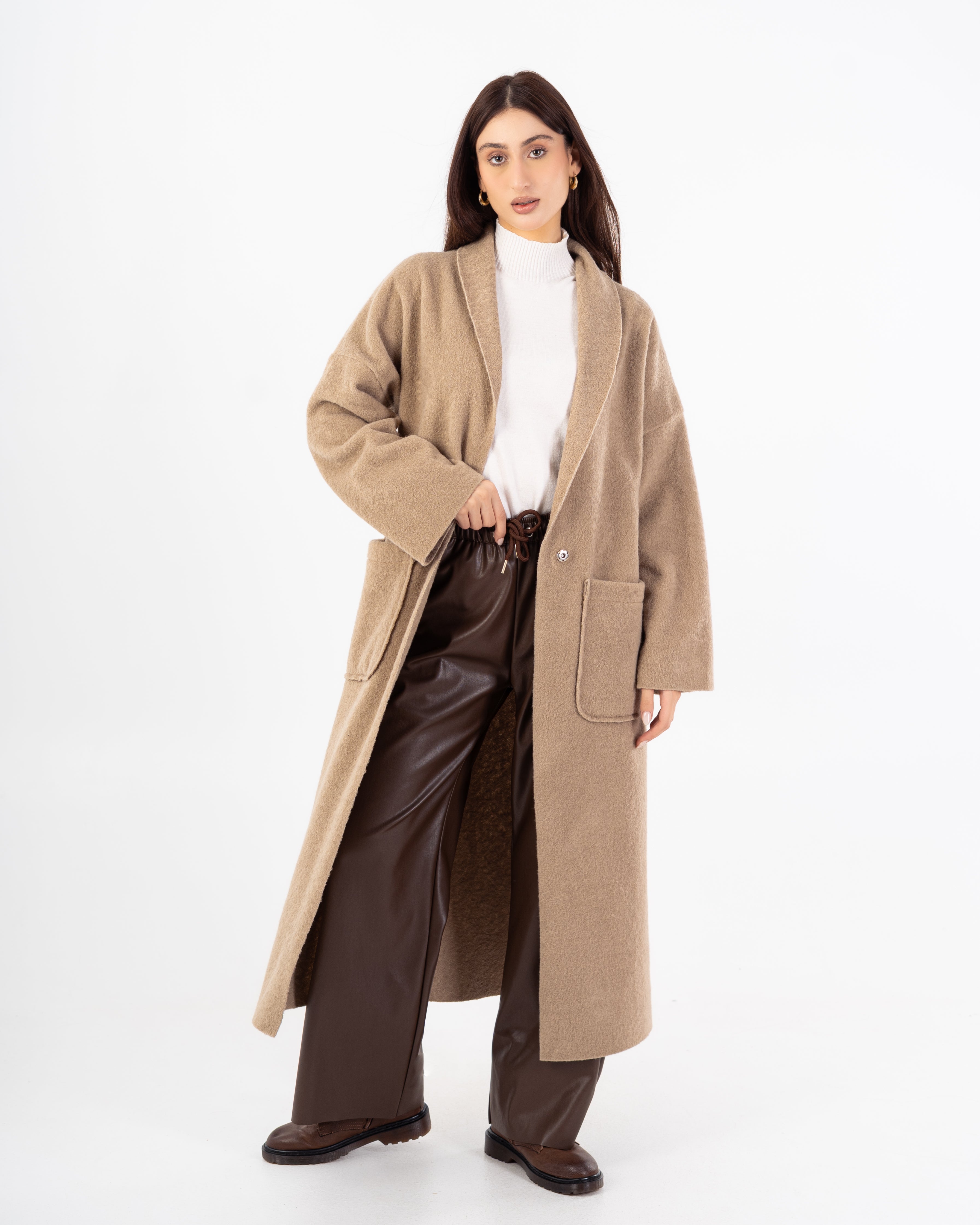 معطف ترنش – طويل (أزرار كبسولة مركزية)