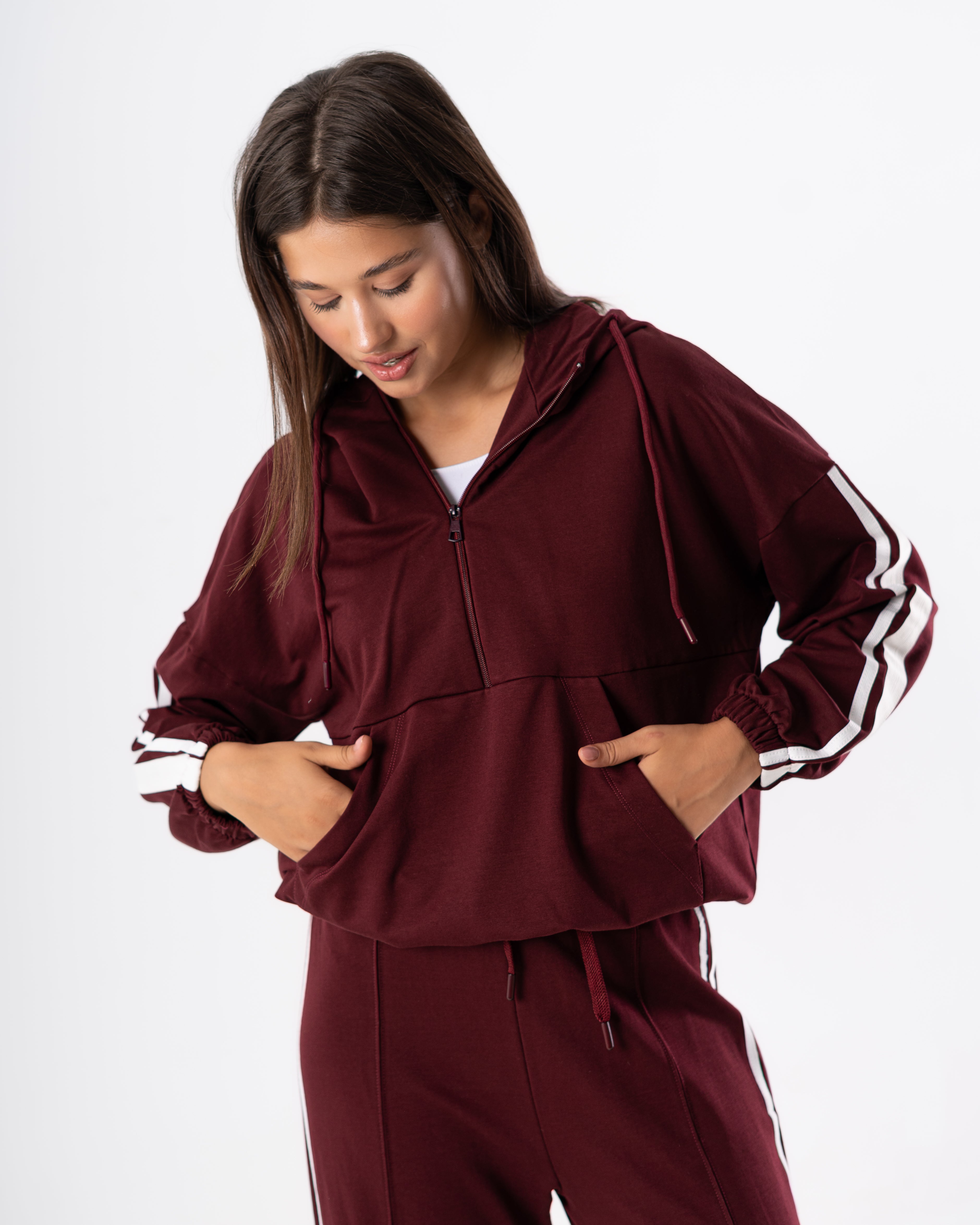 sweatshirt  -  with side stripe
