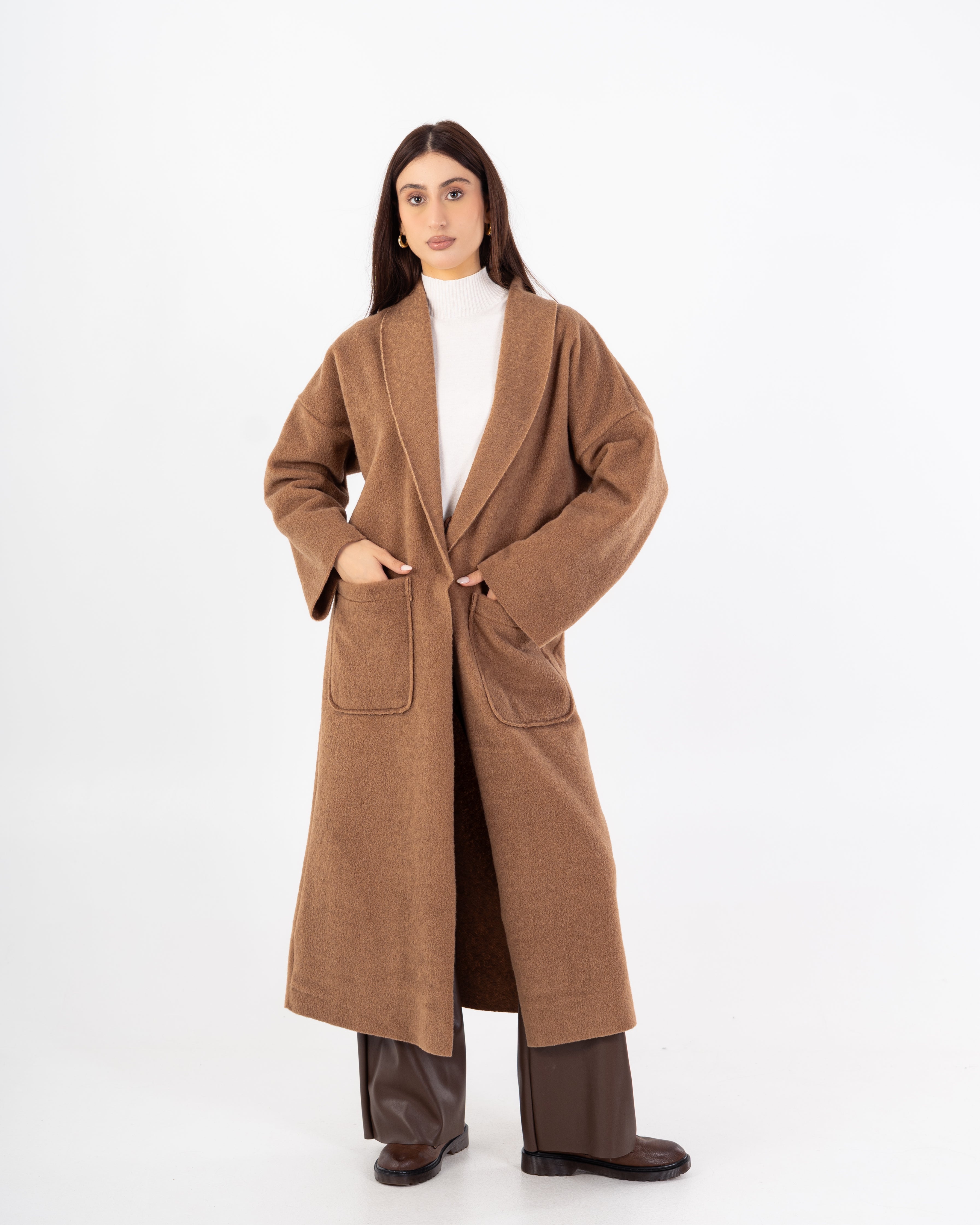 معطف ترنش – طويل (أزرار كبسولة مركزية)