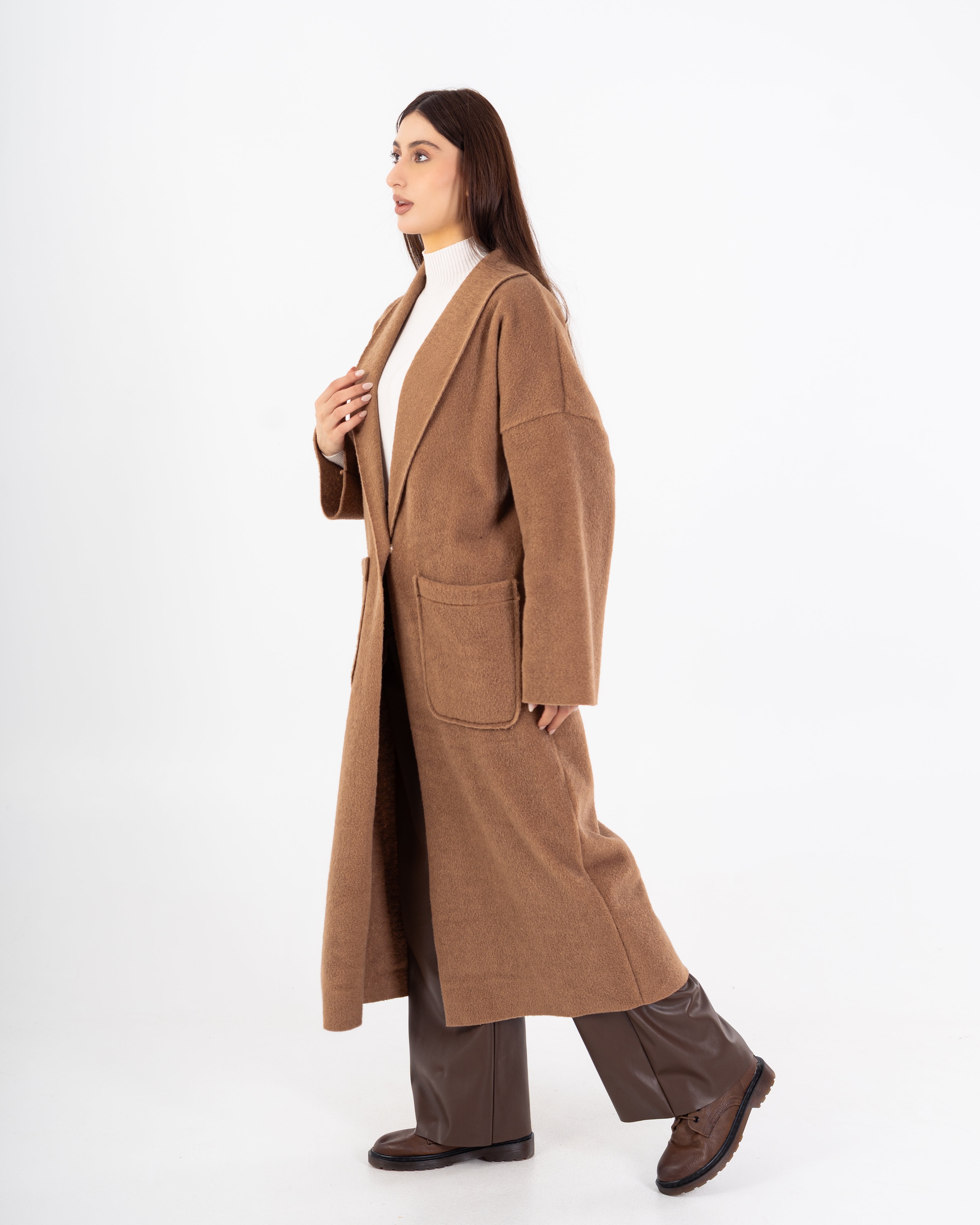 معطف ترنش – طويل (أزرار كبسولة مركزية)