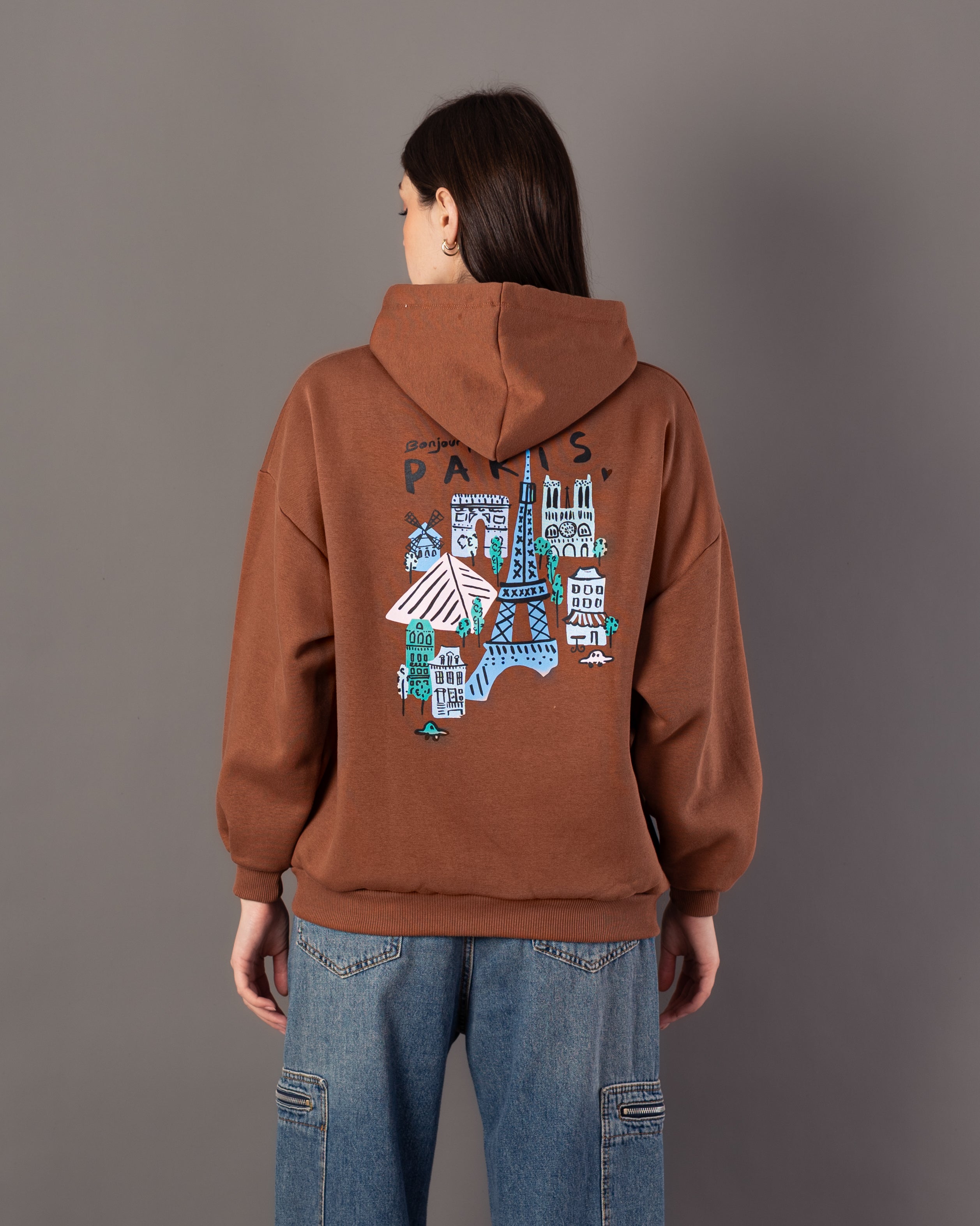Sweatshirt – Graphic Print (Eiffel Tower)