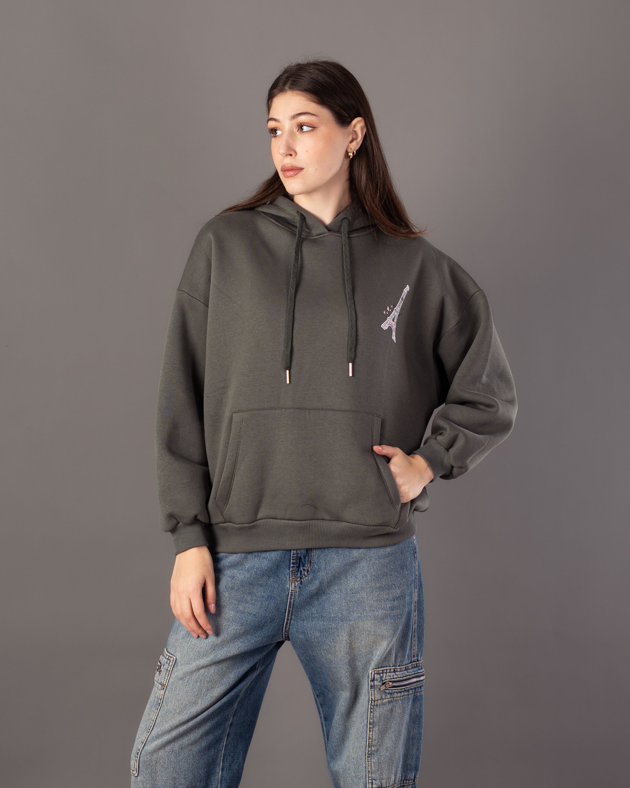 Sweatshirt – Graphic Print (Eiffel Tower)