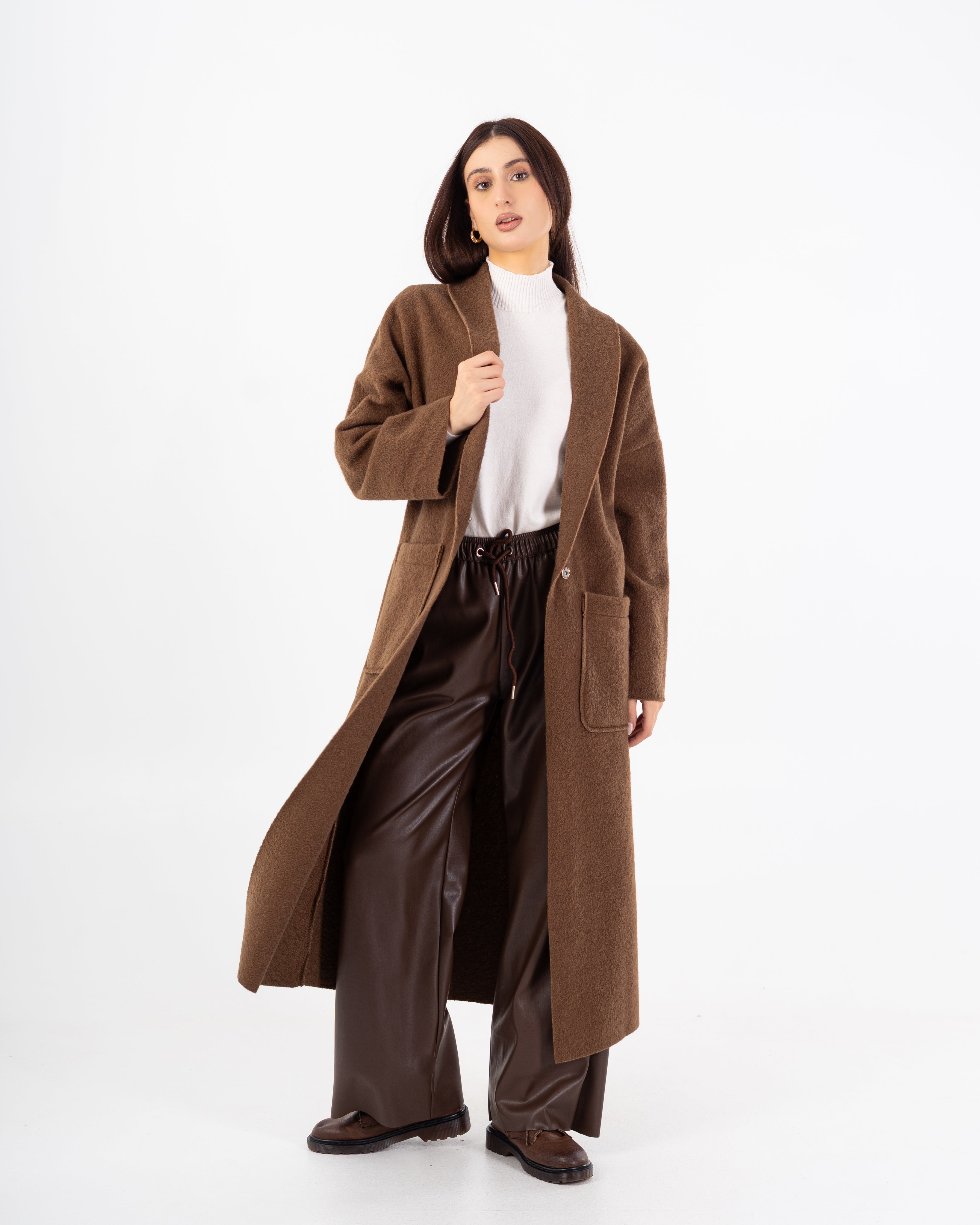 معطف ترنش – طويل (أزرار كبسولة مركزية)