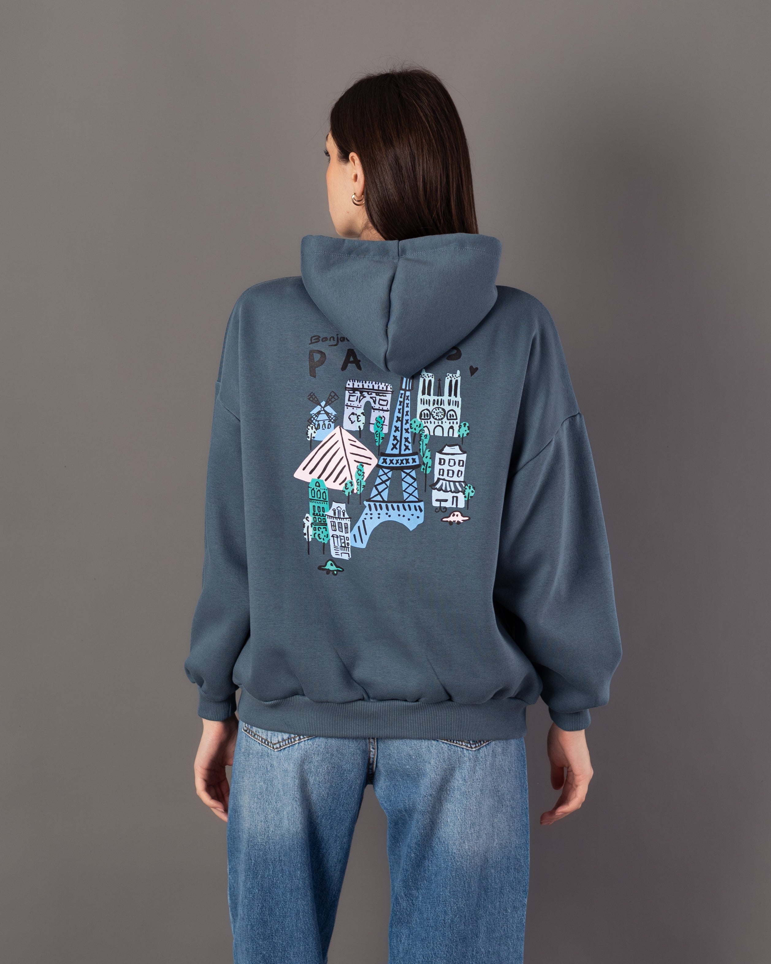 Sweatshirt – Graphic Print (Eiffel Tower)