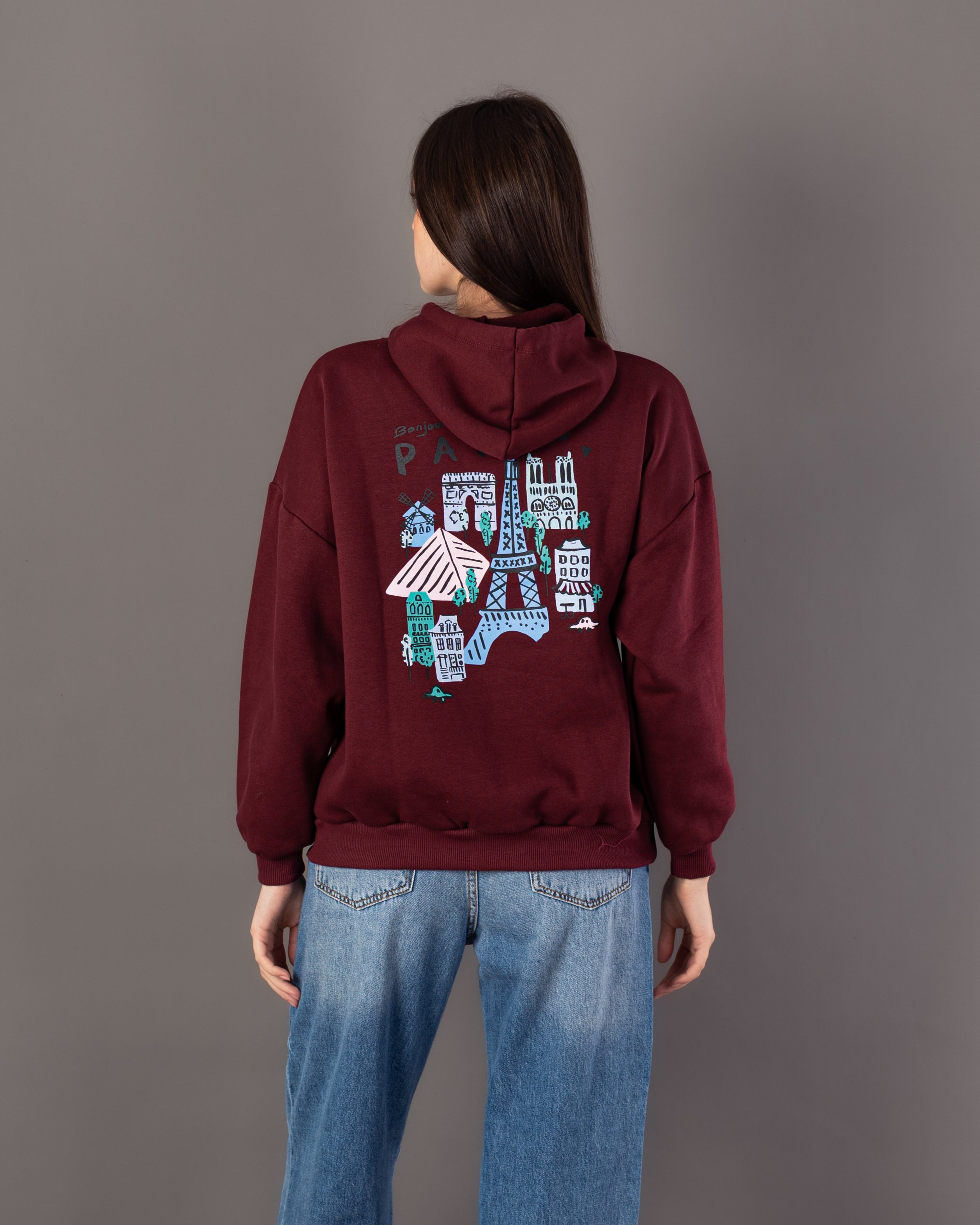Sweatshirt – Graphic Print (Eiffel Tower)
