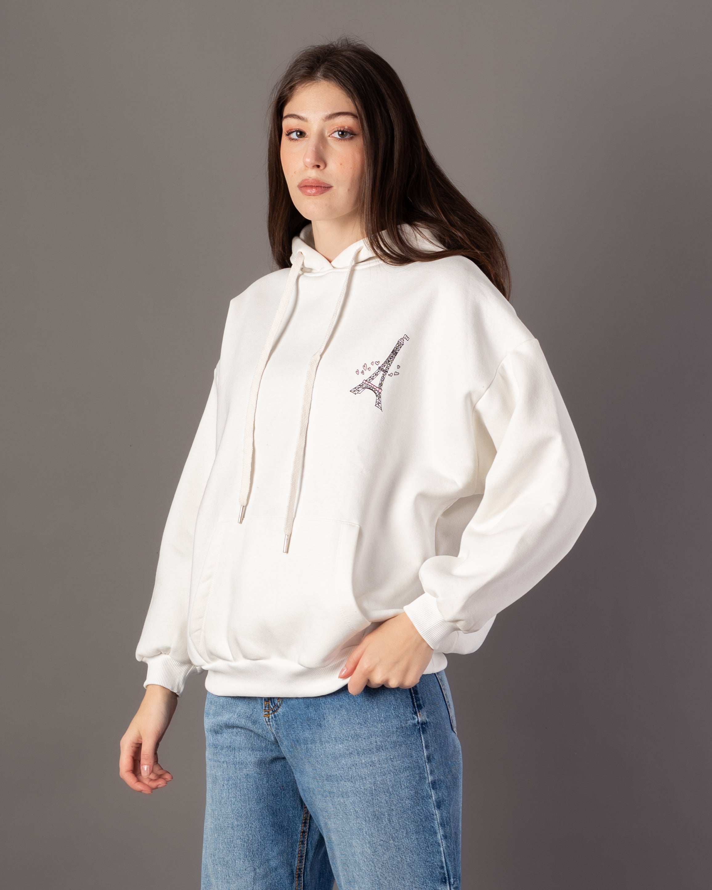 Sweatshirt – Graphic Print (Eiffel Tower)