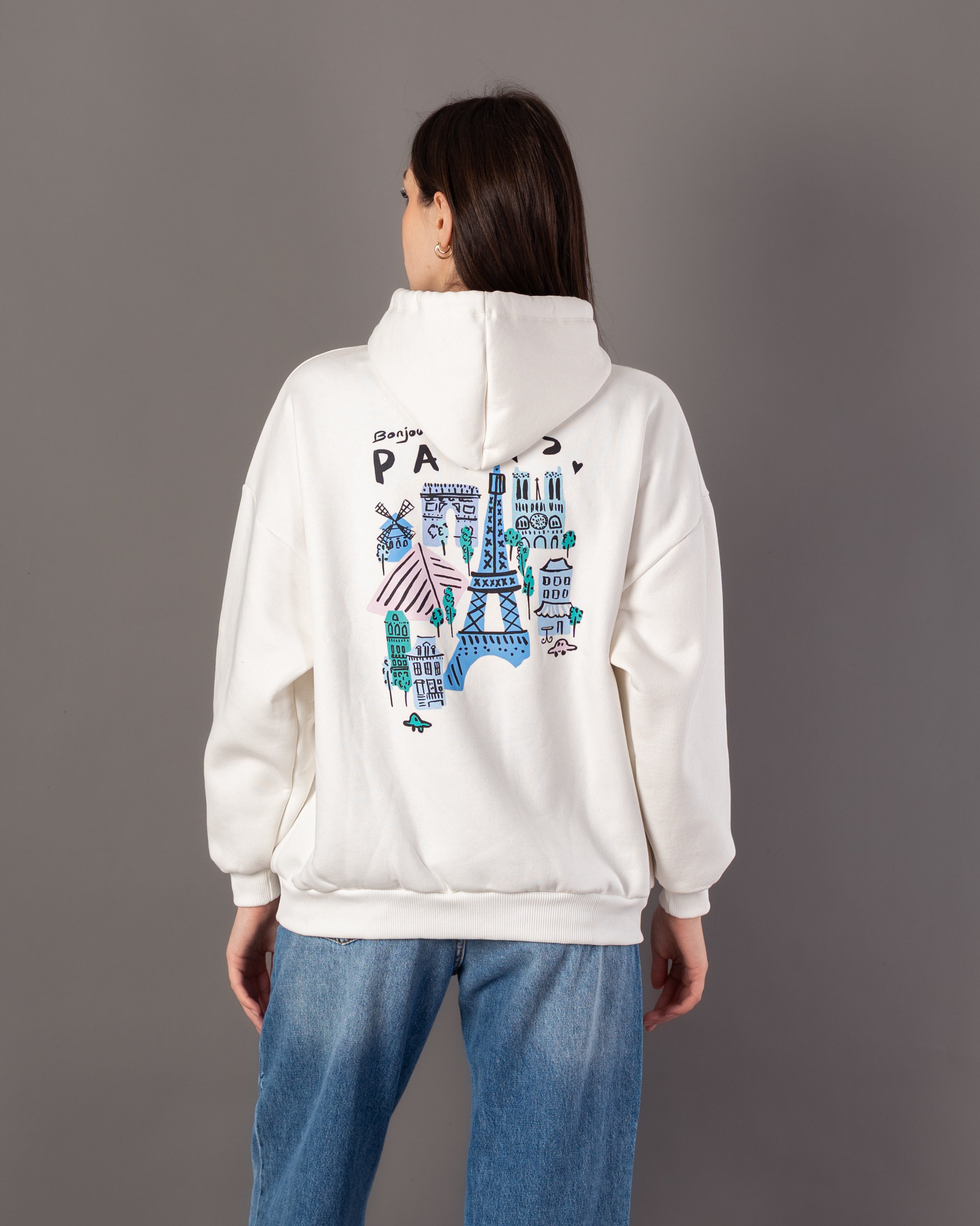 Sweatshirt – Graphic Print (Eiffel Tower)