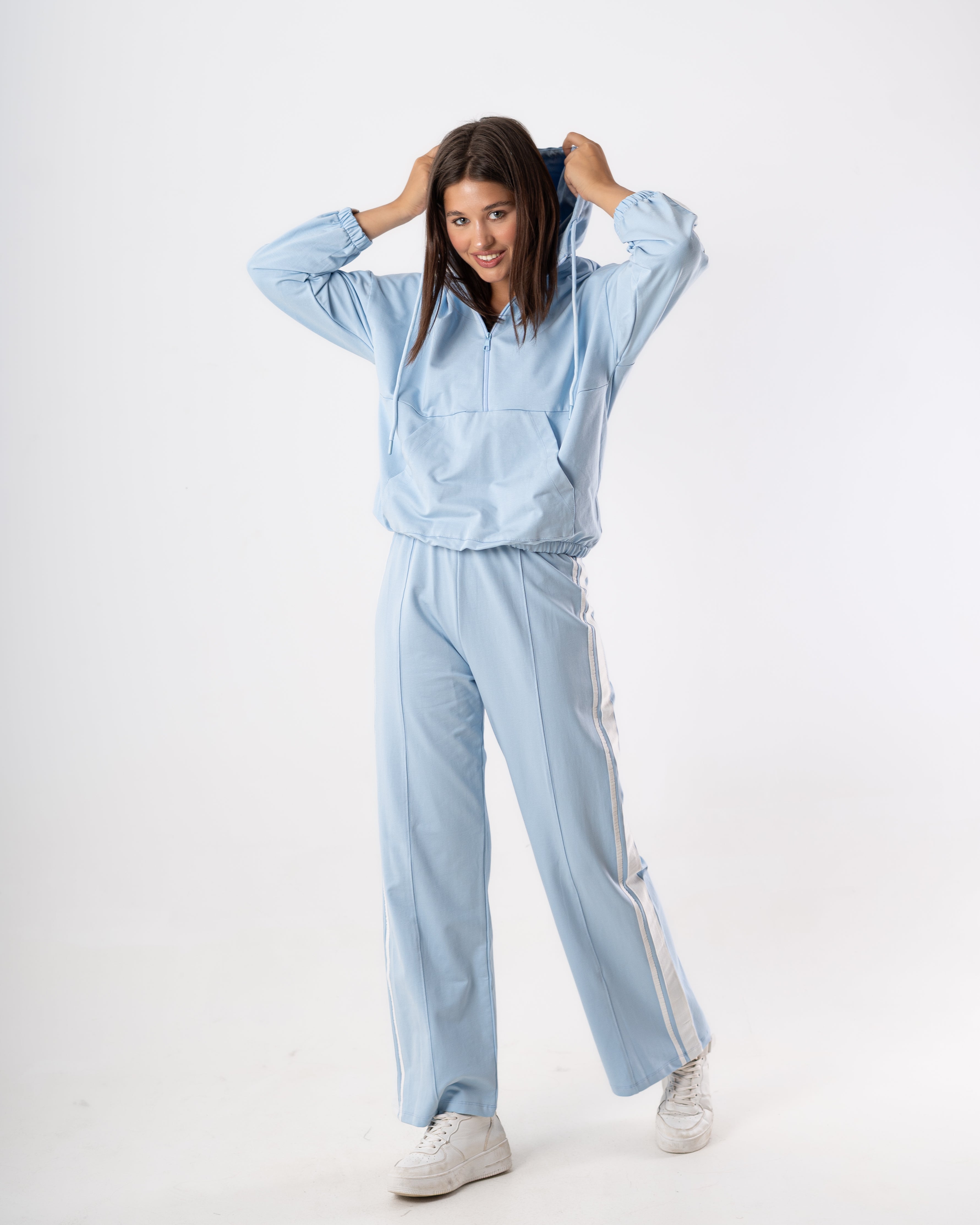 sweatshirt  -  with side stripe