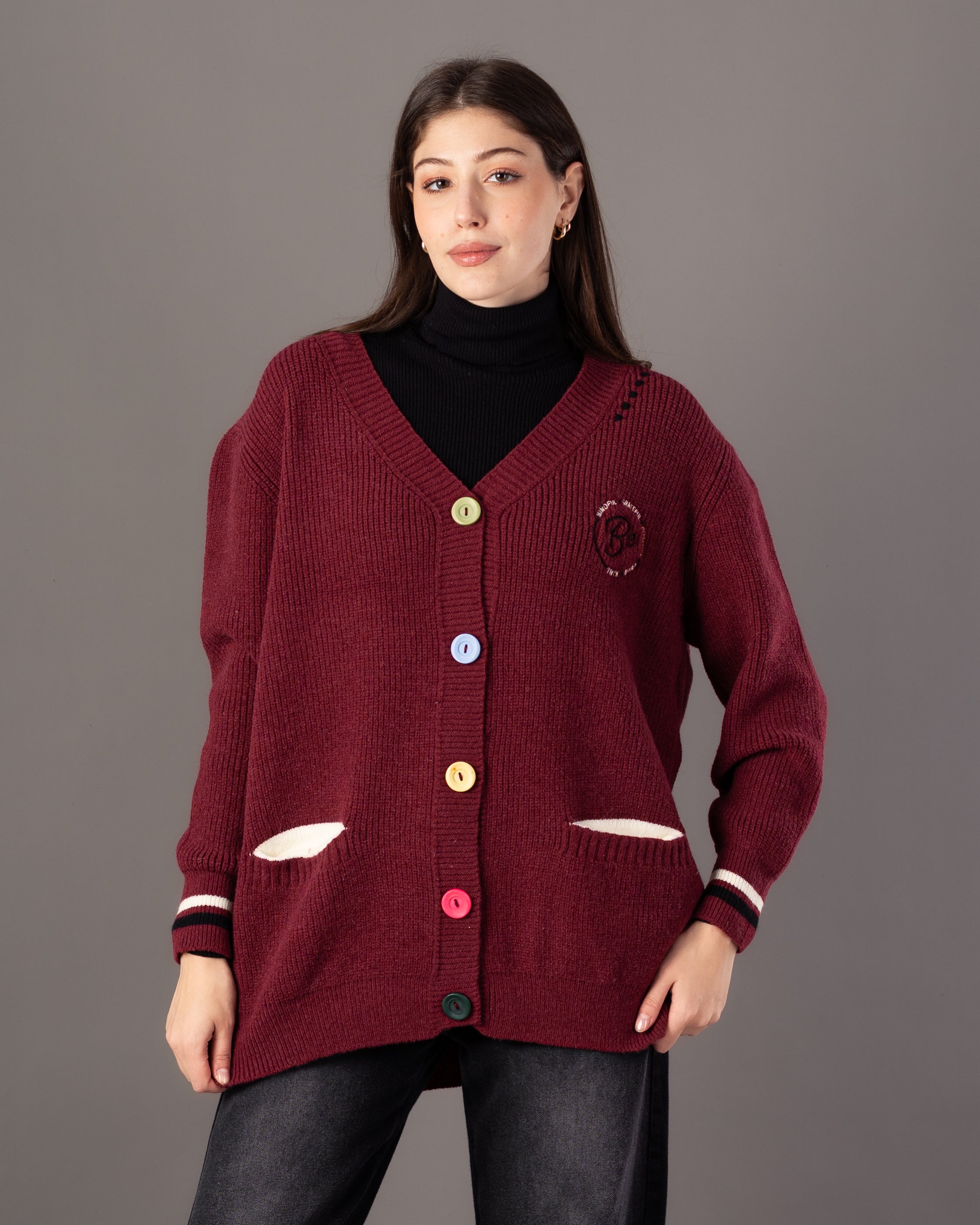 Knitwear Cardigan – Colored Buttons