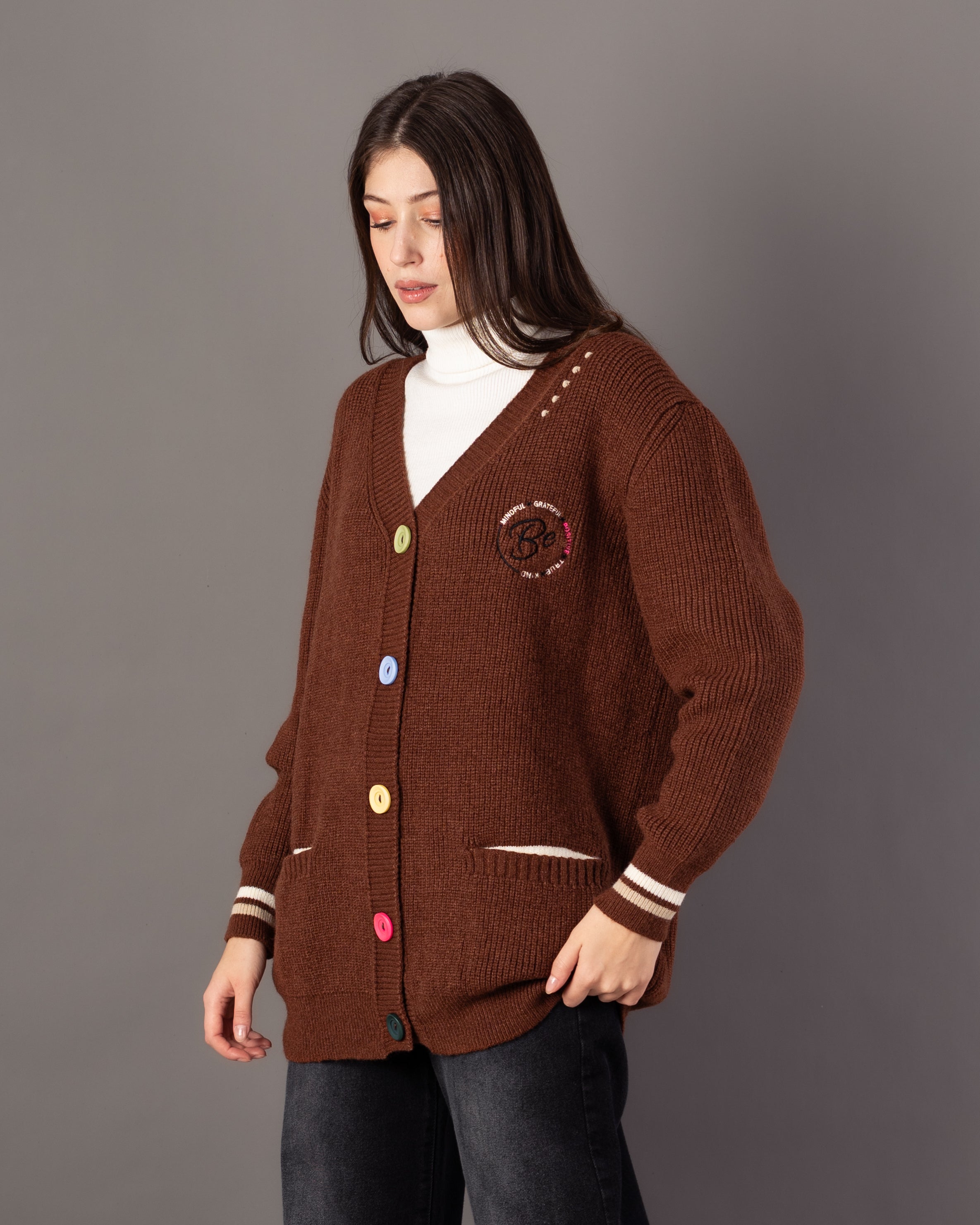 Knitwear Cardigan – Colored Buttons