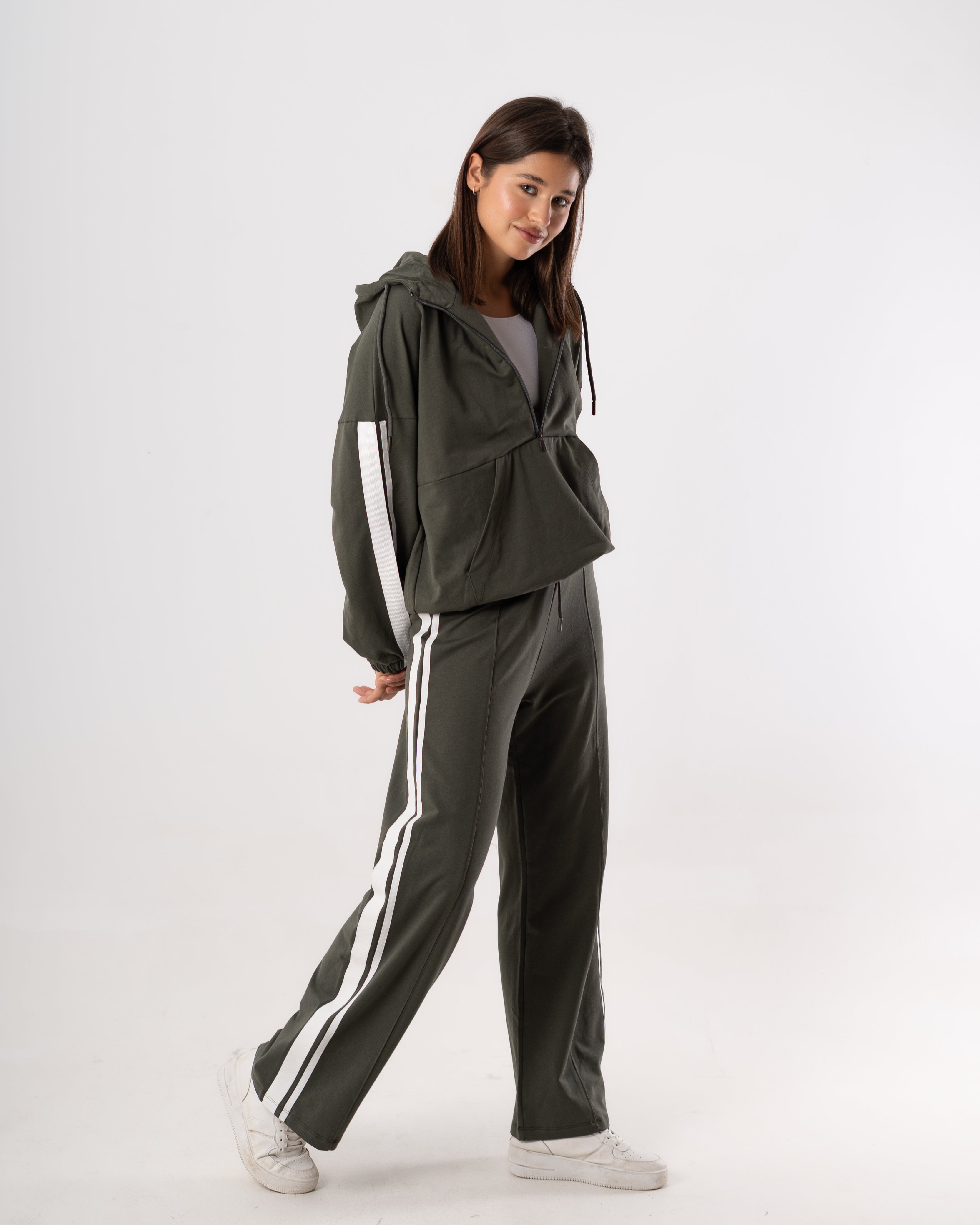 sweatshirt  -  with side stripe