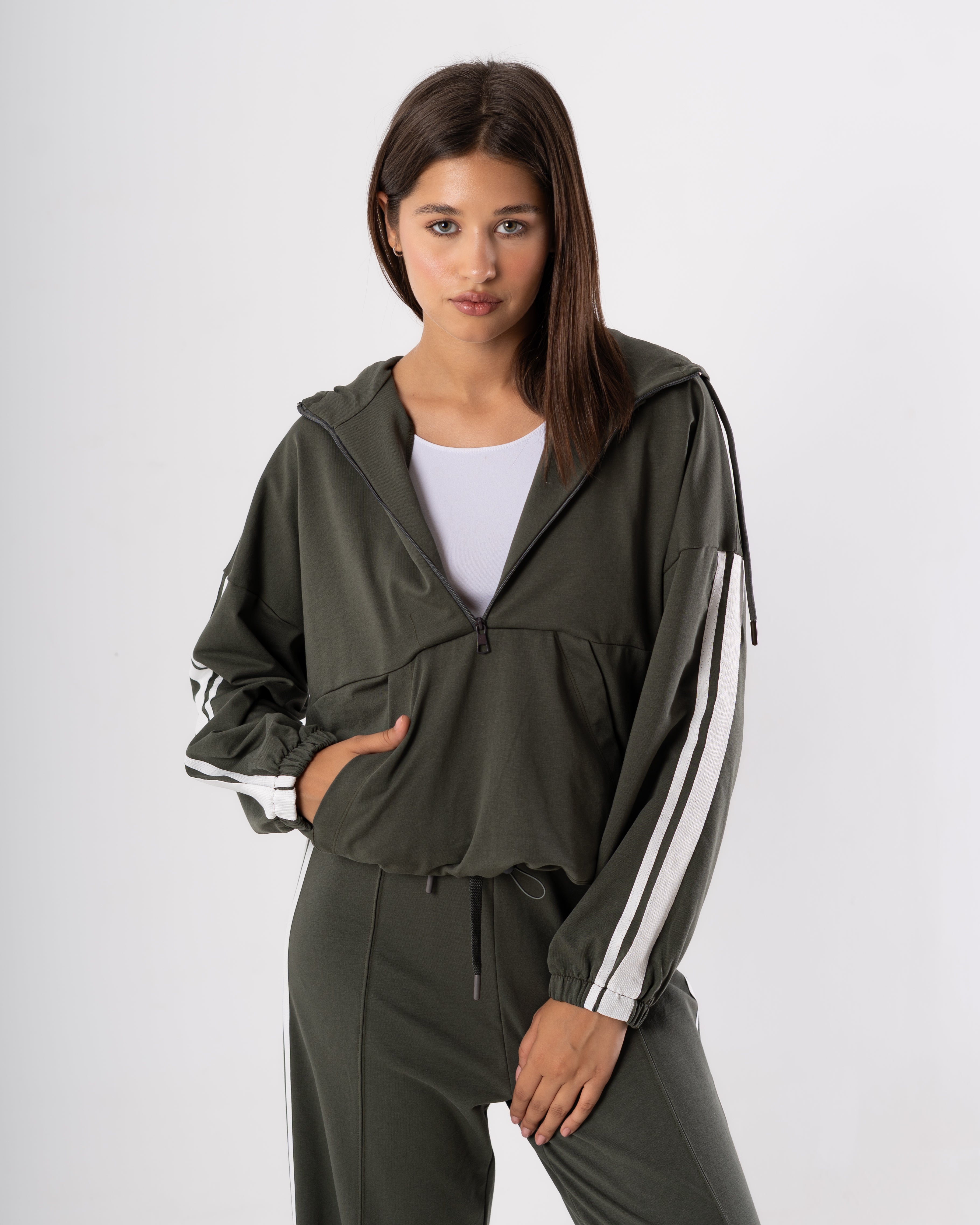 sweatshirt  -  with side stripe