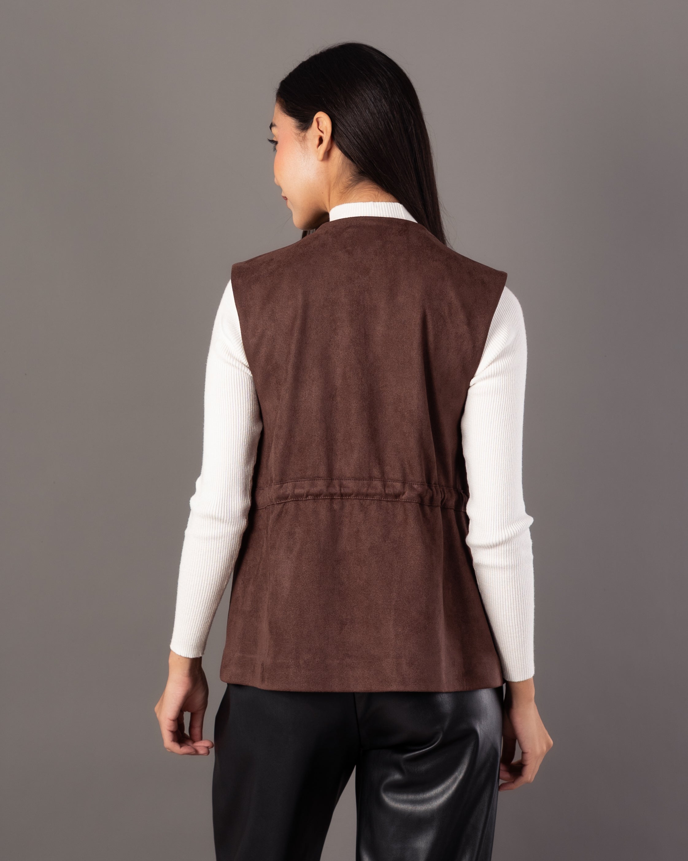 Plain Vest – Zipper (Elastic Waist, Pockets)
