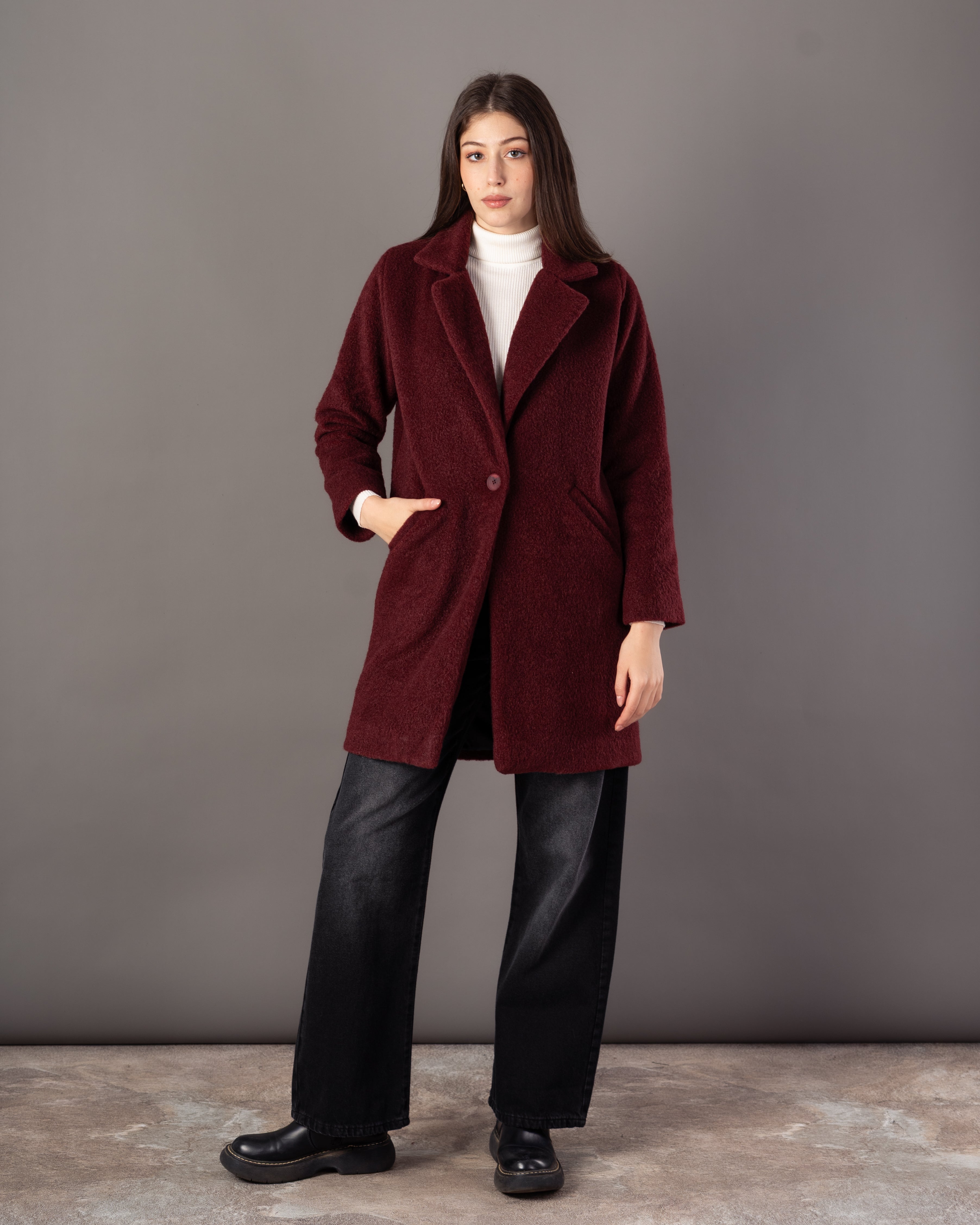 Wool Jacket – Plain (Single Button)