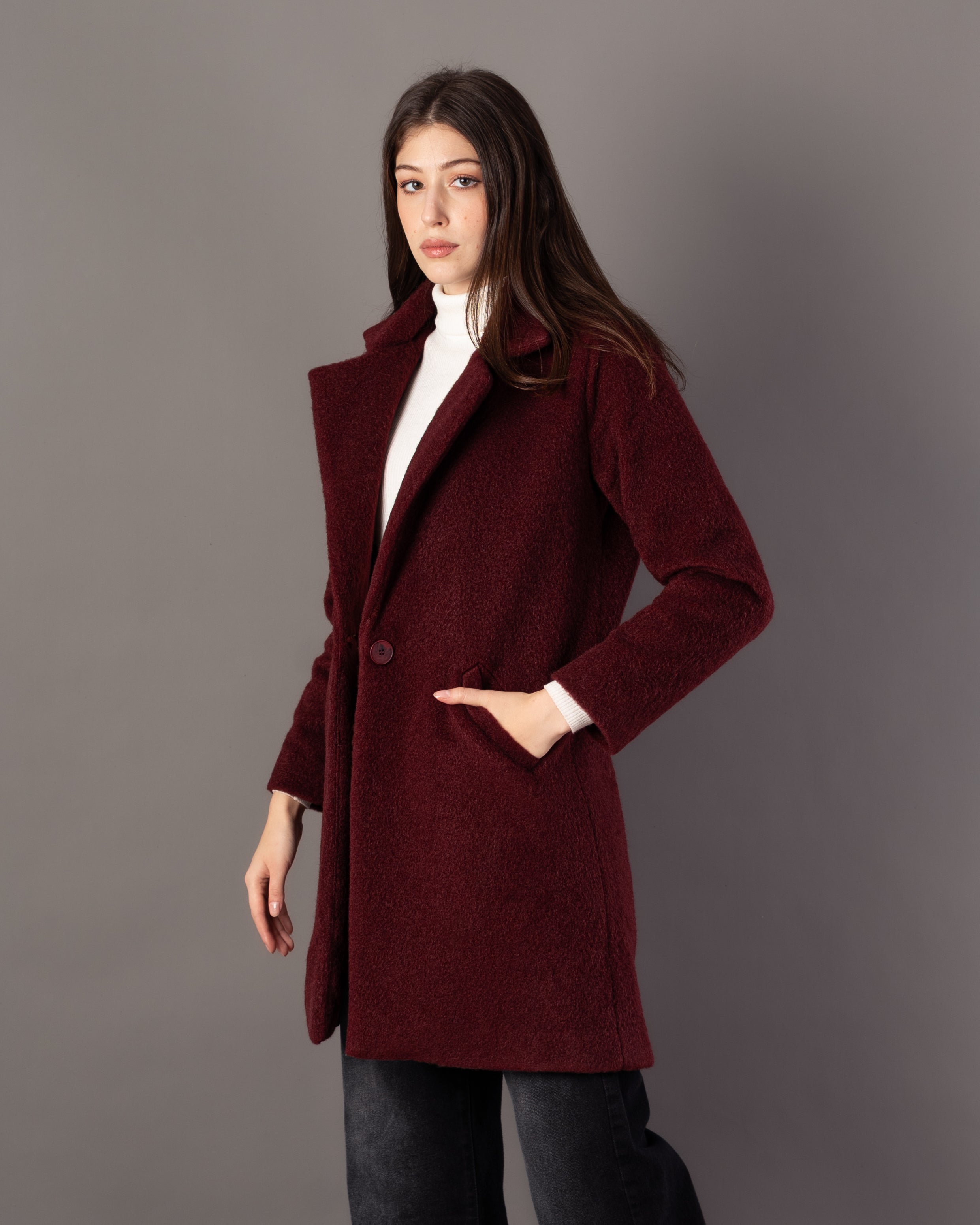 Wool Jacket – Plain (Single Button)