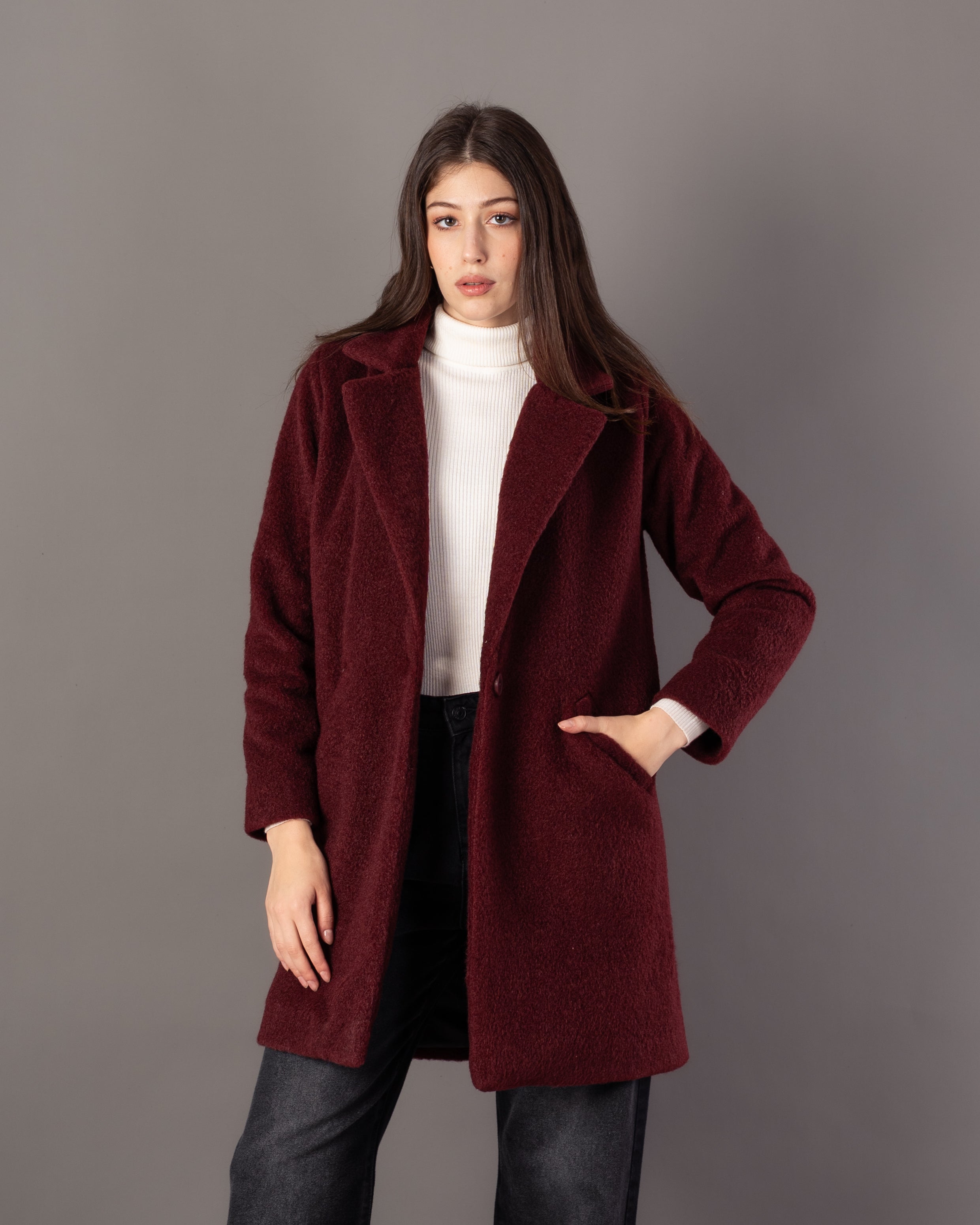 Wool Jacket – Plain (Single Button)