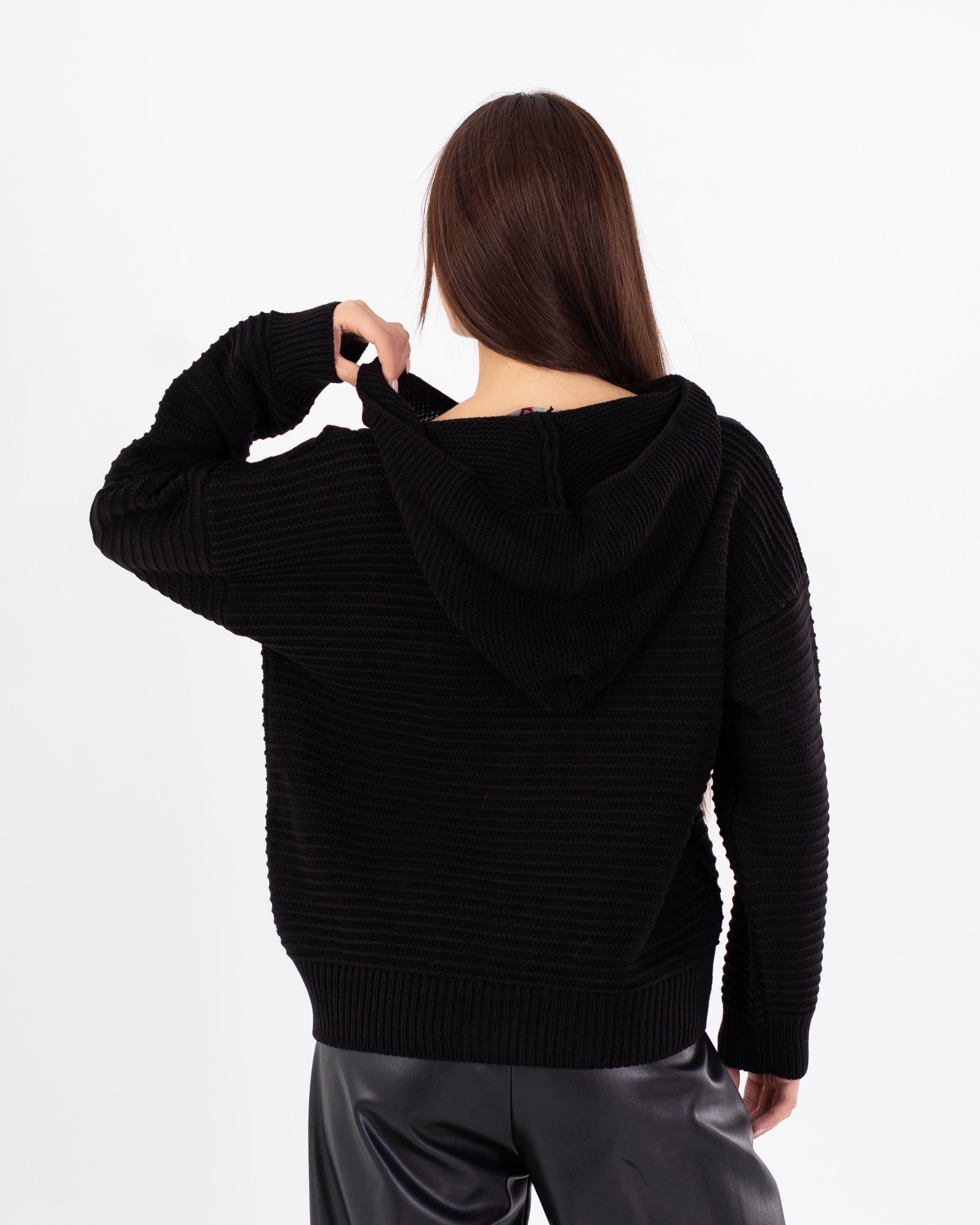 Knitwear Pullover – Hooded (Braided Chest, Plain)