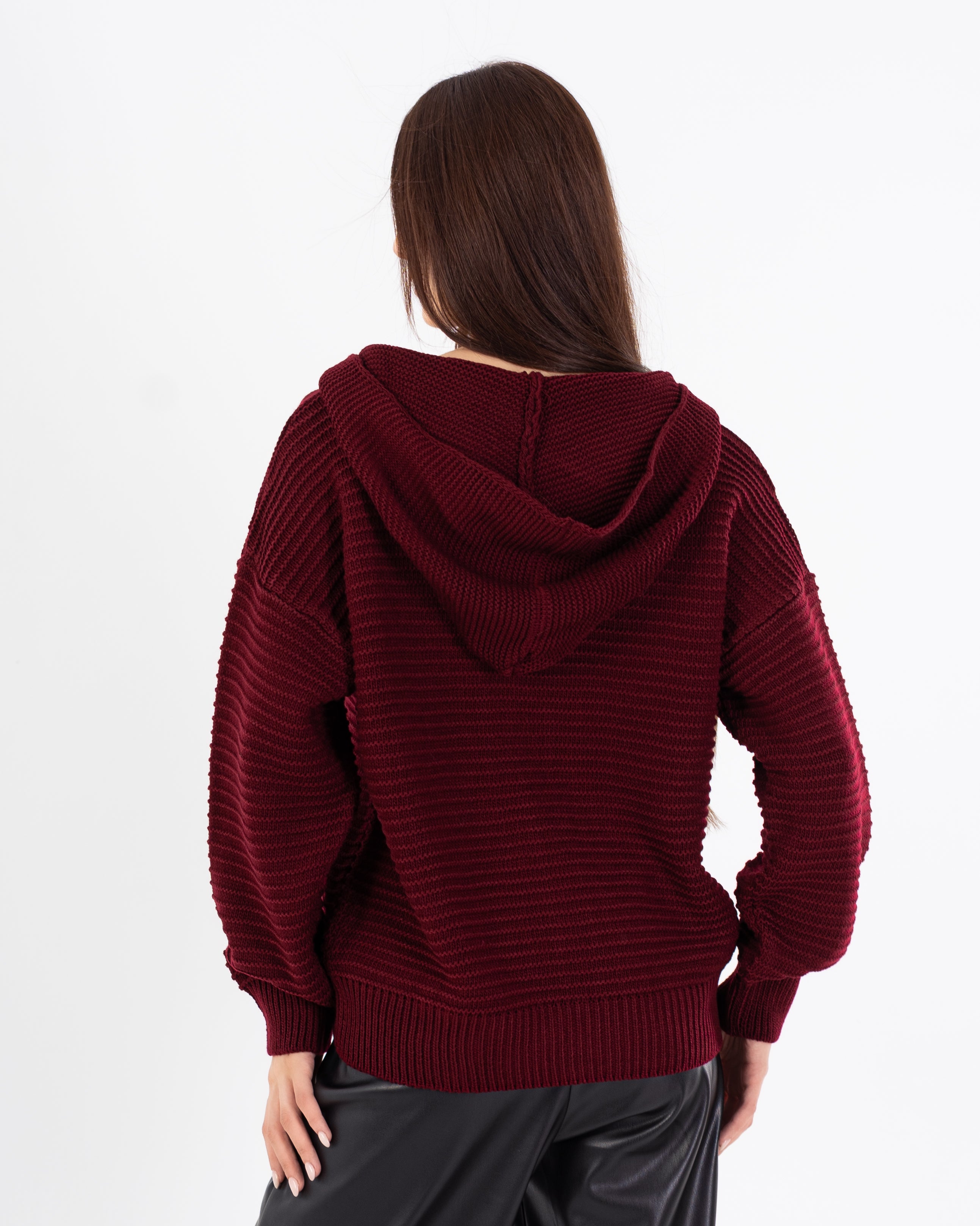 Knitwear Pullover – Hooded (Braided Chest, Plain)
