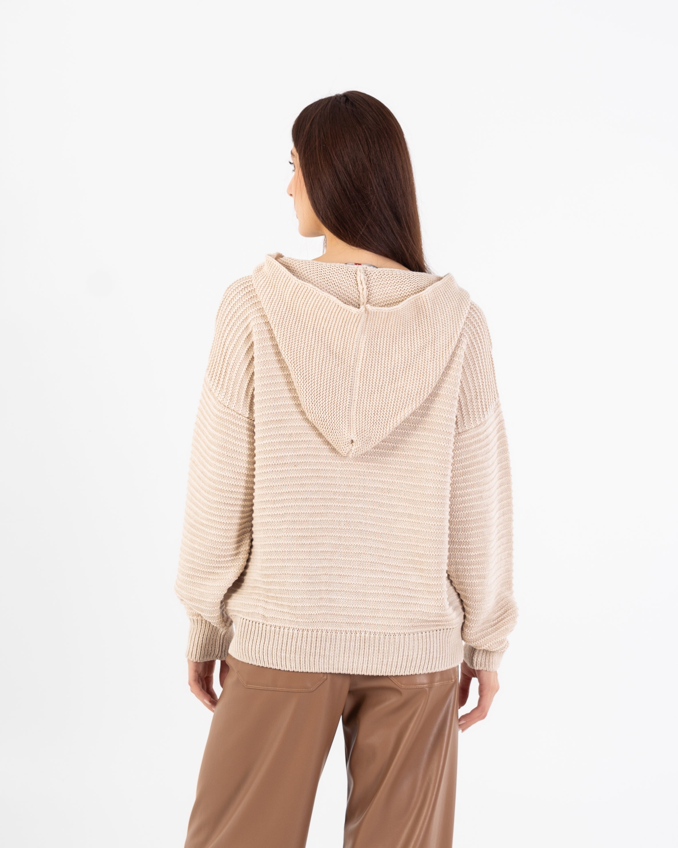 Knitwear Pullover – Hooded (Braided Chest, Plain)