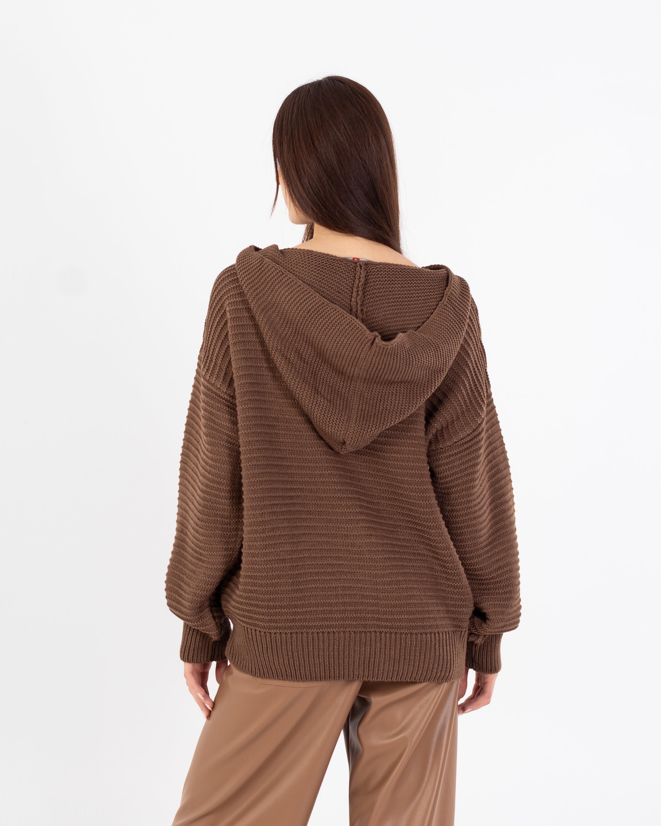 Knitwear Pullover – Hooded (Braided Chest, Plain)