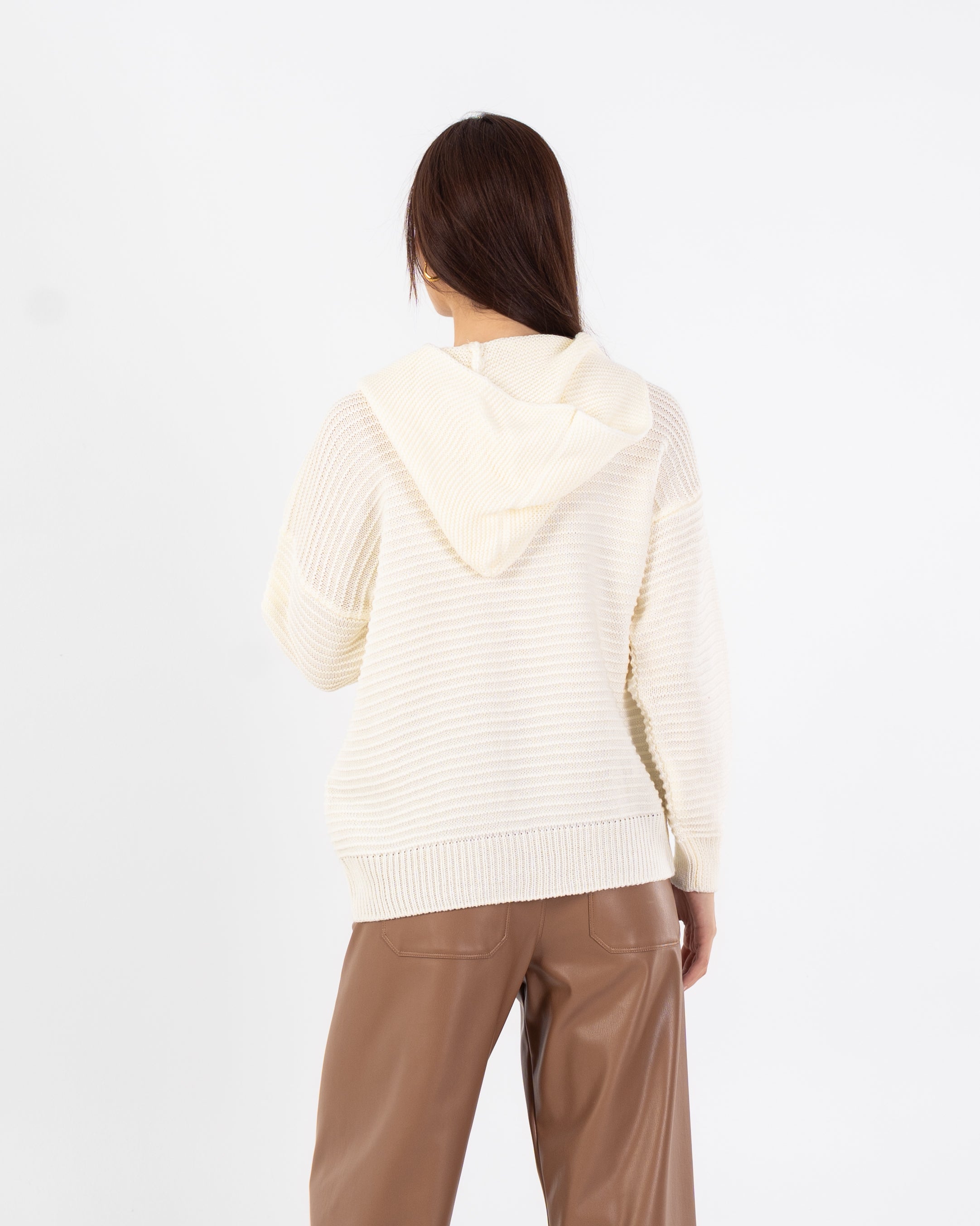 Knitwear Pullover – Hooded (Braided Chest, Plain)