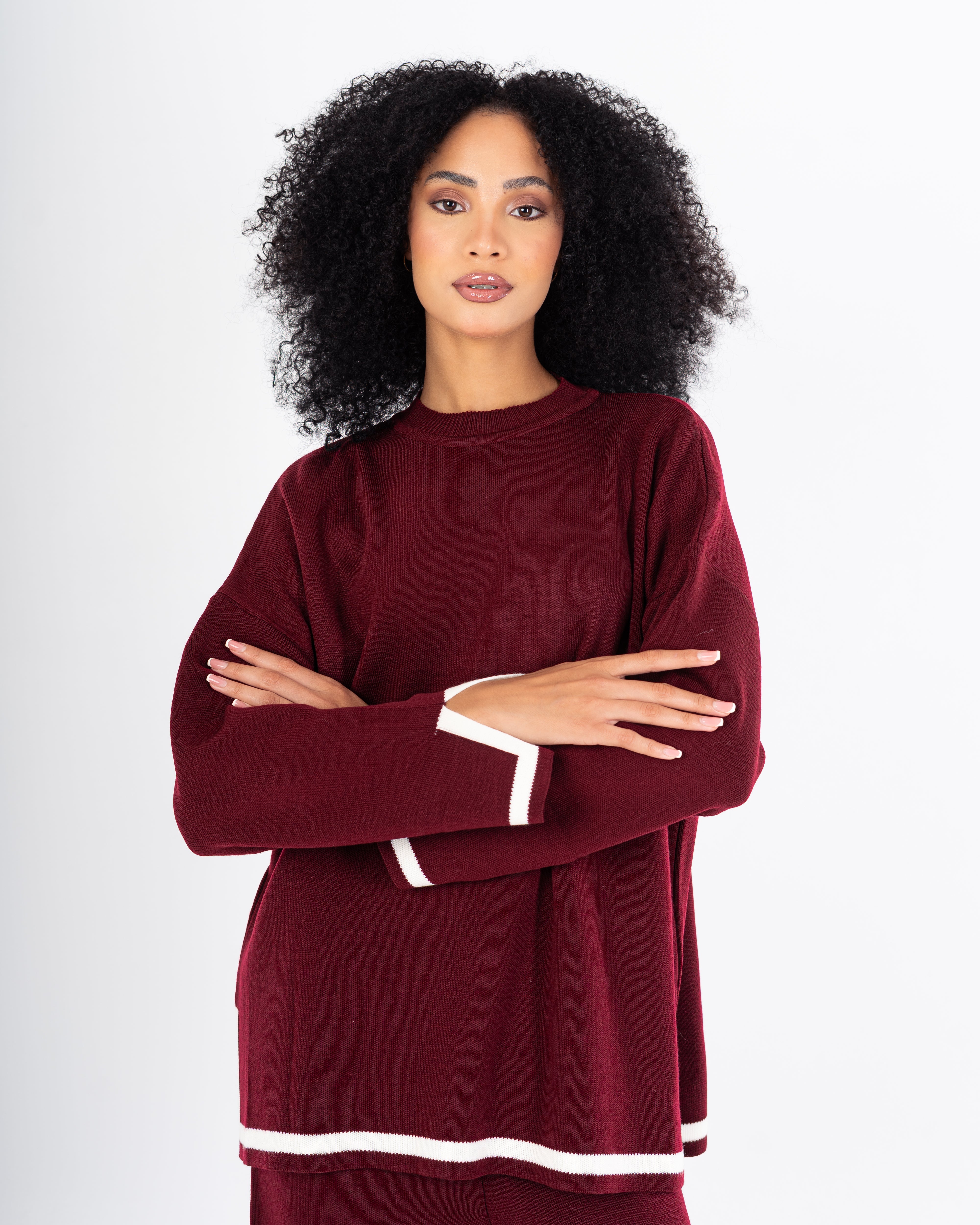 Knitwear Suit – Color (Stripe On Sleeves - Hem)