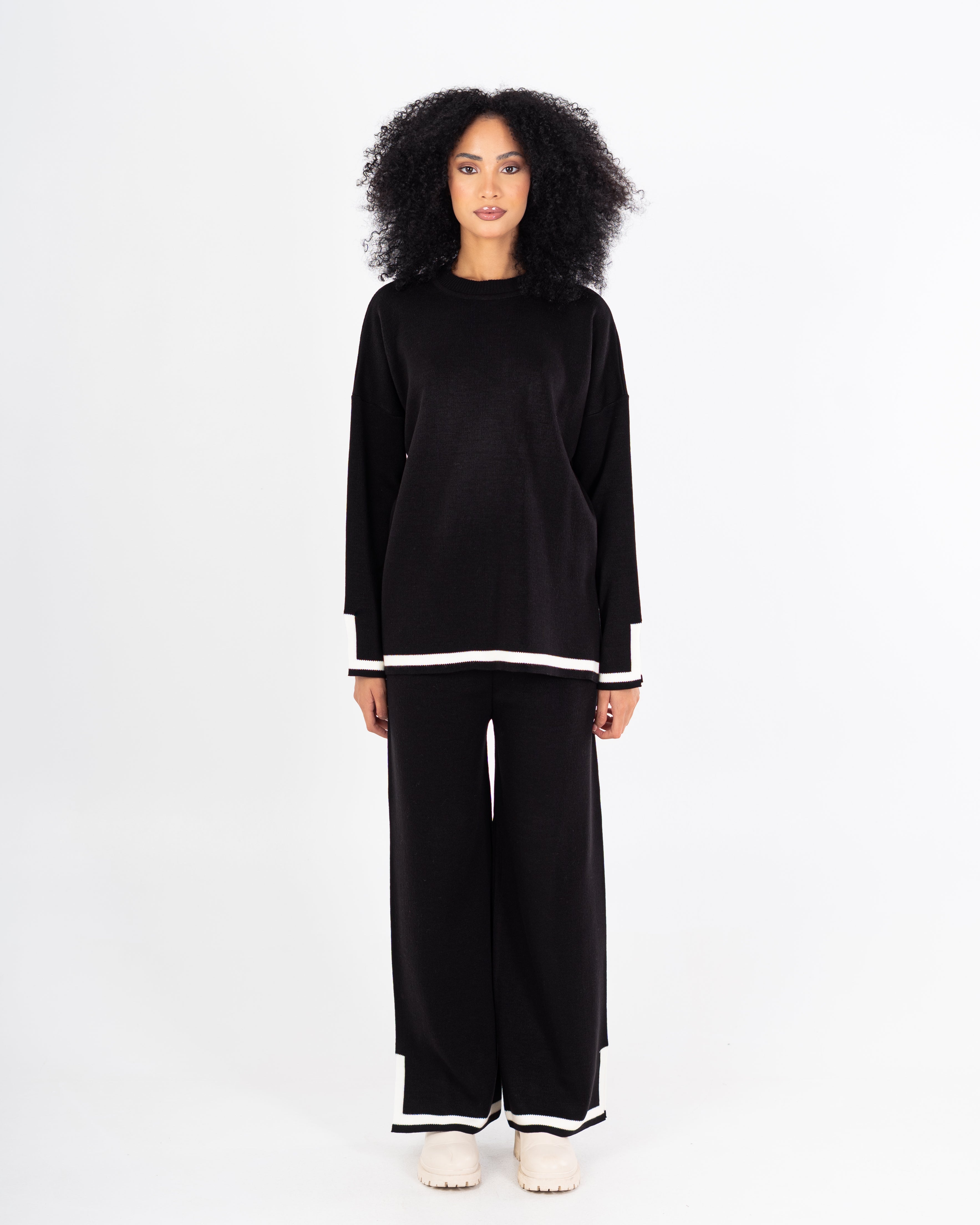 Knitwear Suit – Color (Stripe On Sleeves - Hem)