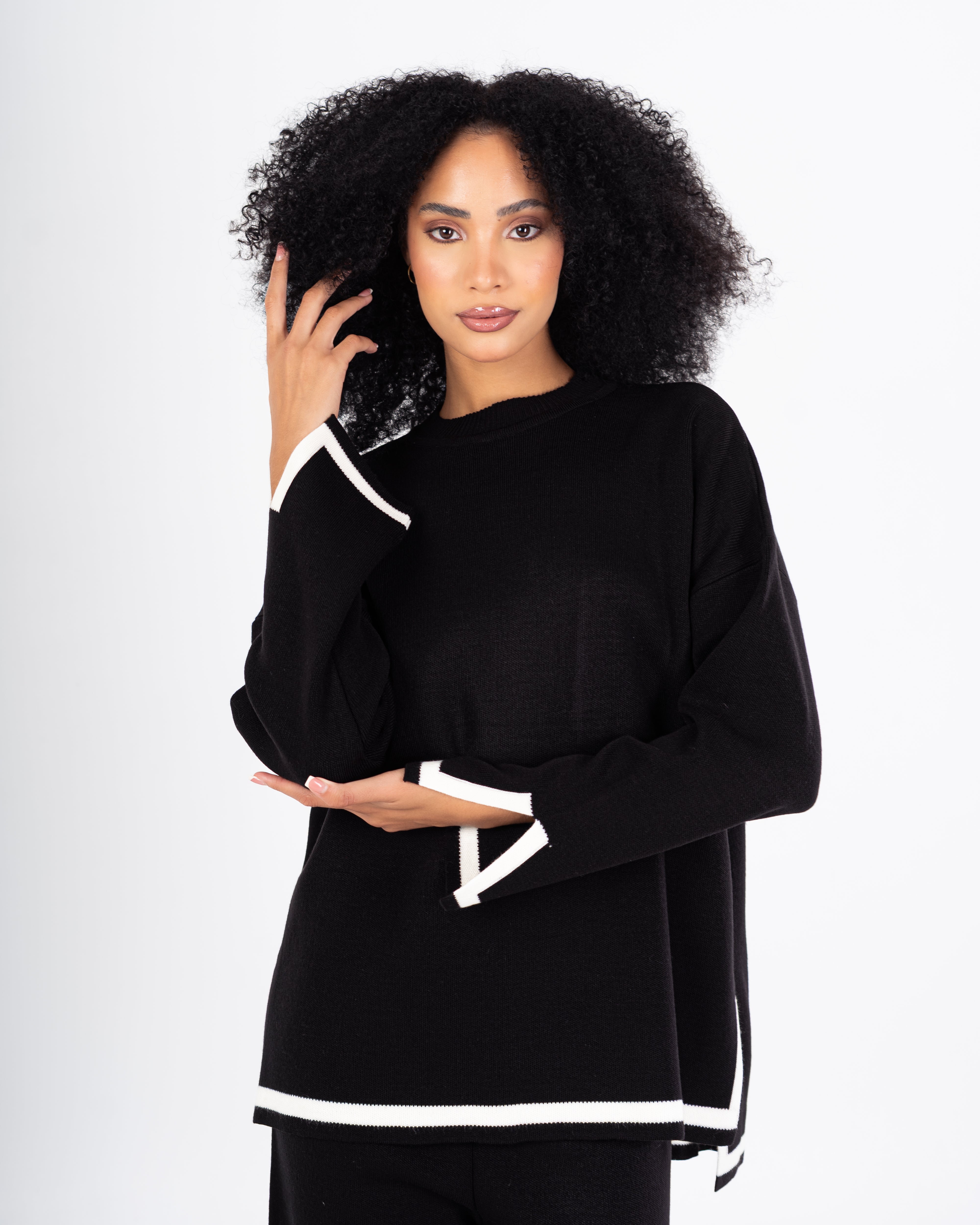 Knitwear Suit – Color (Stripe On Sleeves - Hem)