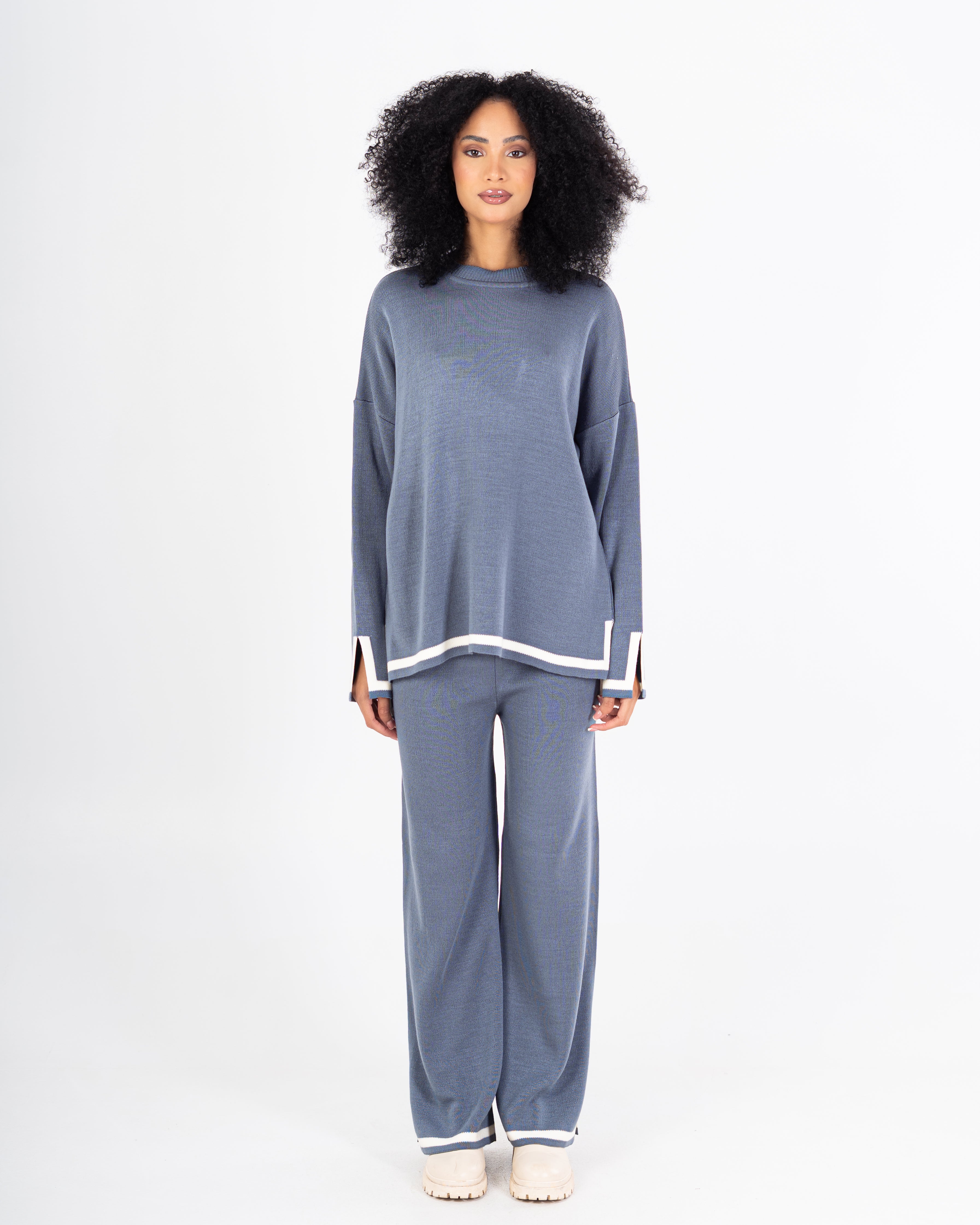 Knitwear Suit – Color (Stripe On Sleeves - Hem)