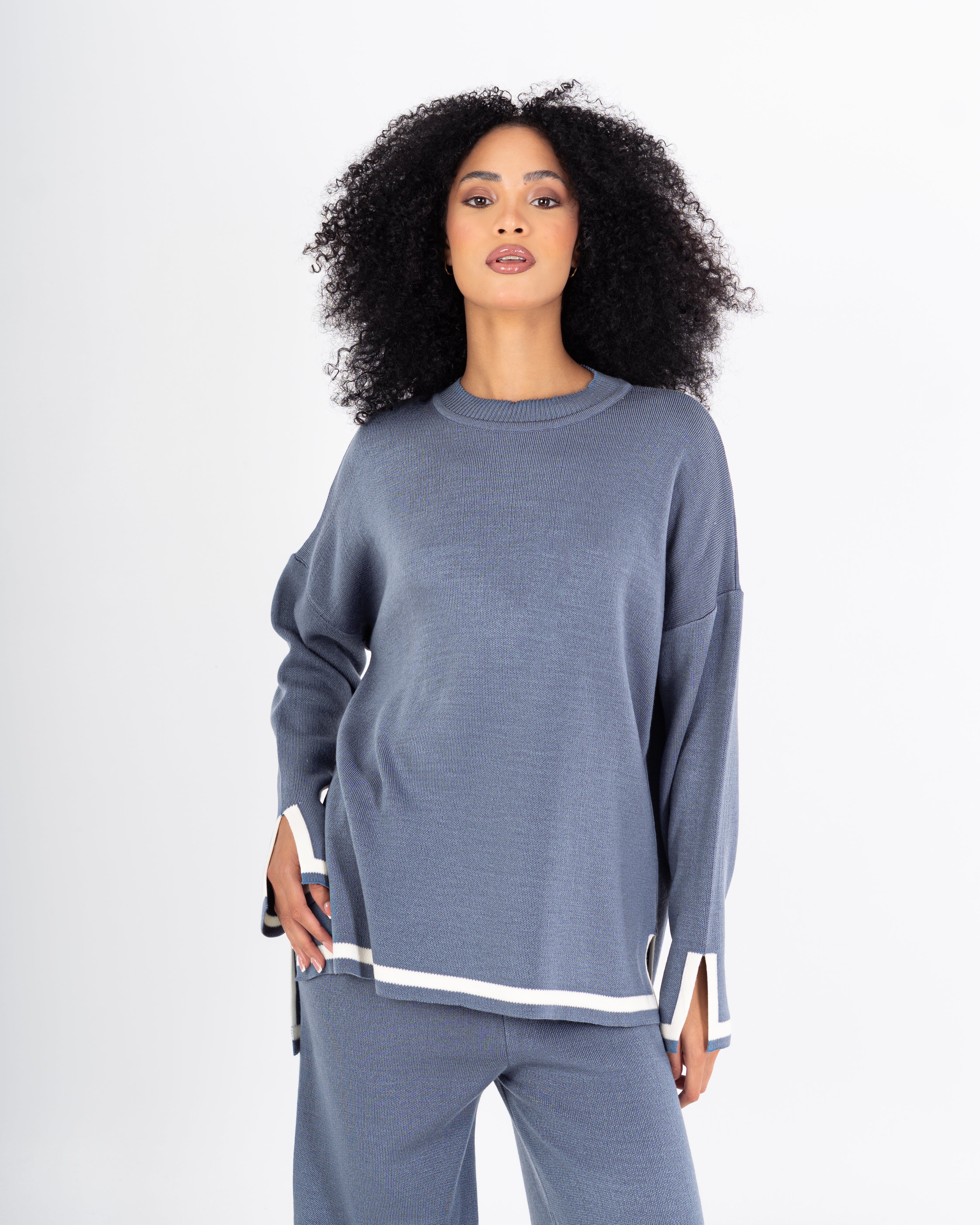 Knitwear Suit – Color (Stripe On Sleeves - Hem)