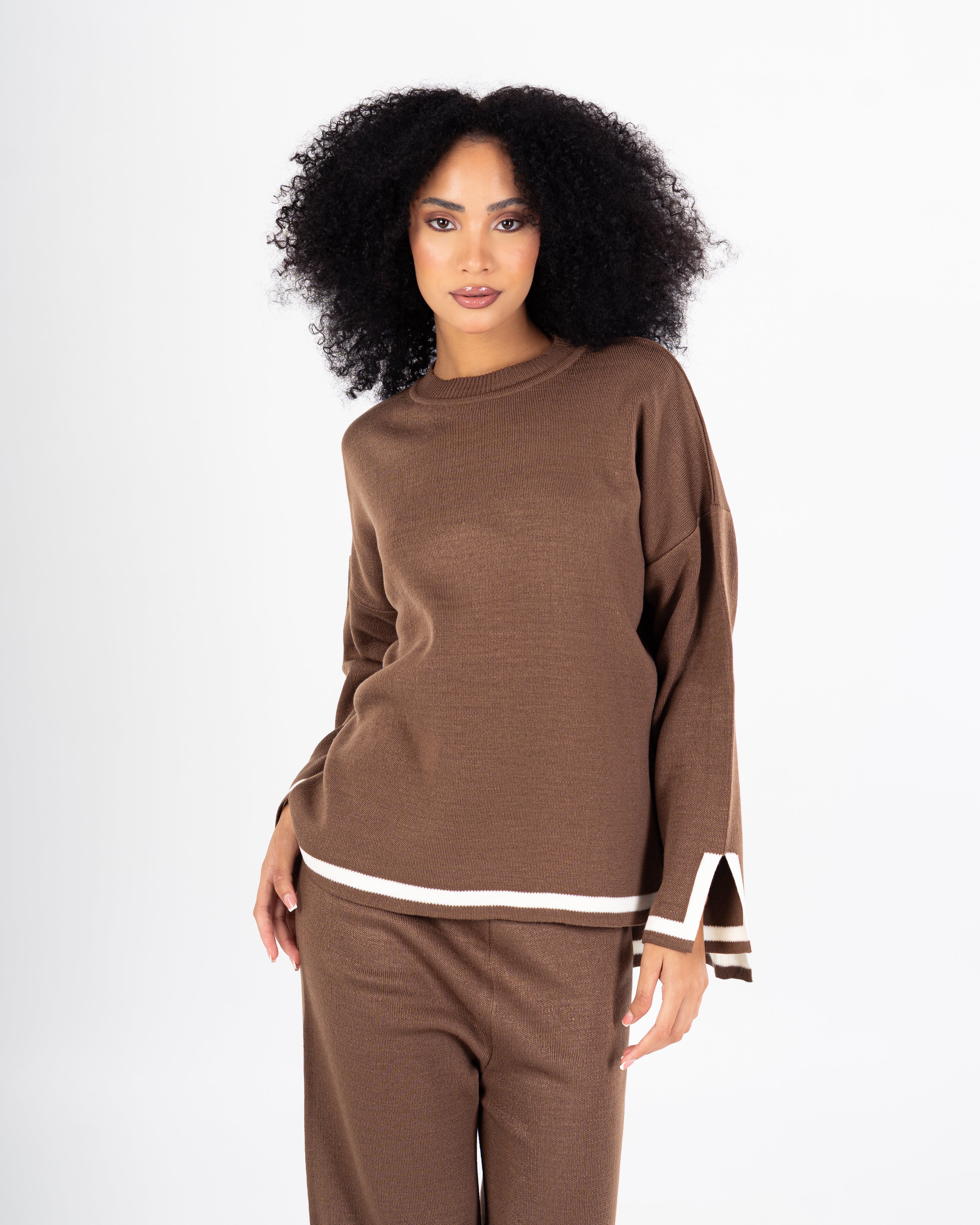 Knitwear Suit – Color (Stripe On Sleeves - Hem)