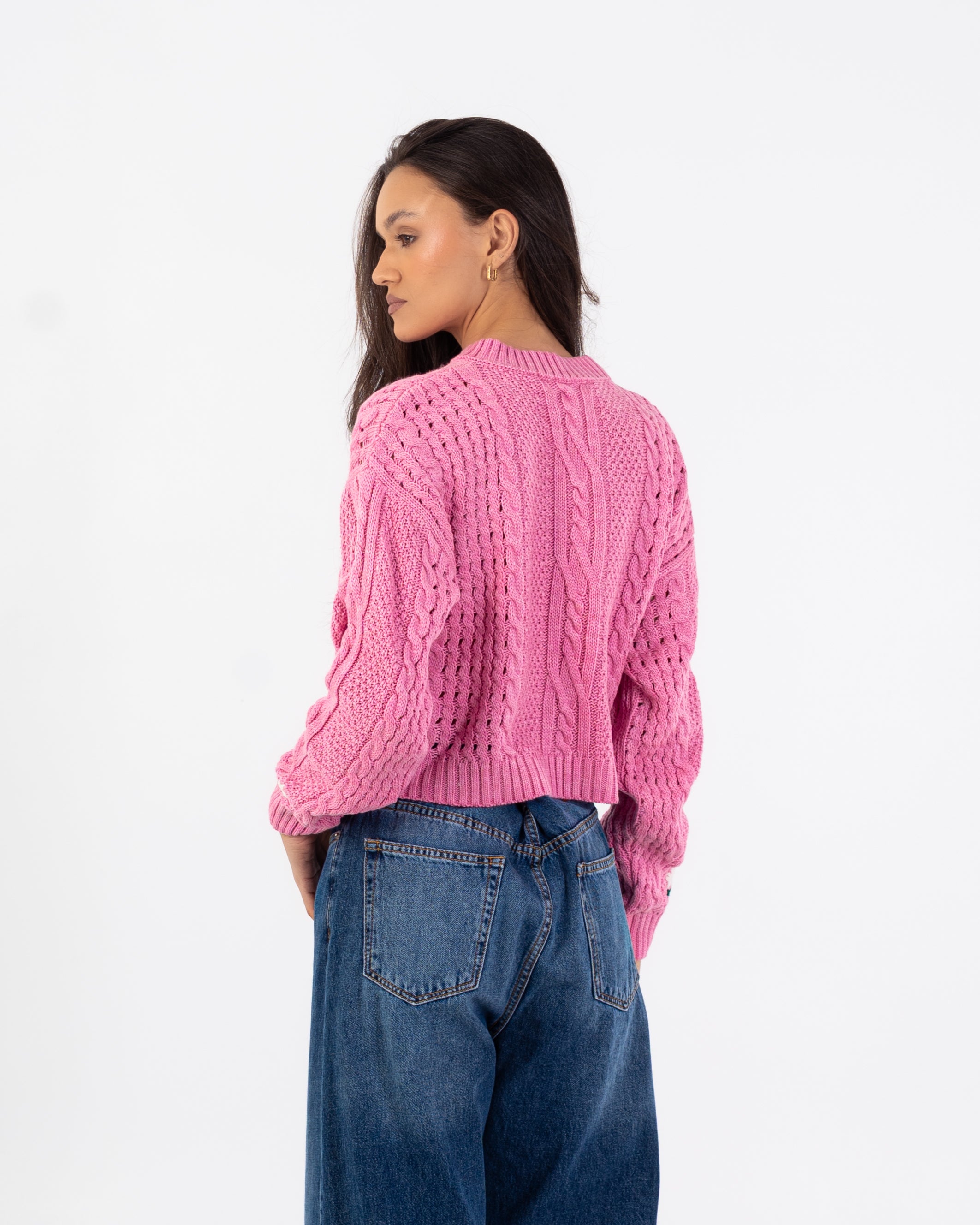 Knitwear Pullover – Short (Small Chest Floral Embroidery)