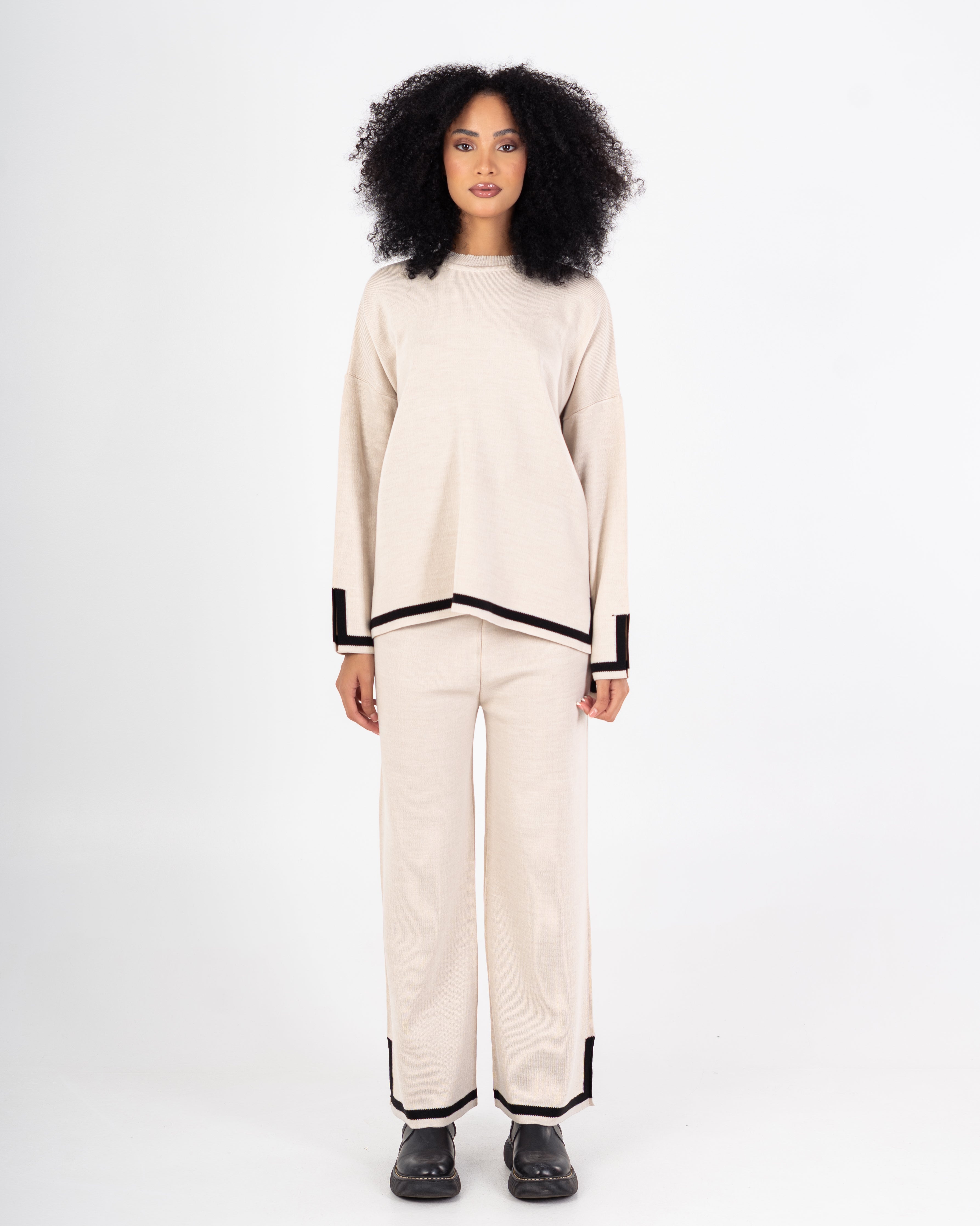 Knitwear Suit – Color (Stripe On Sleeves - Hem)