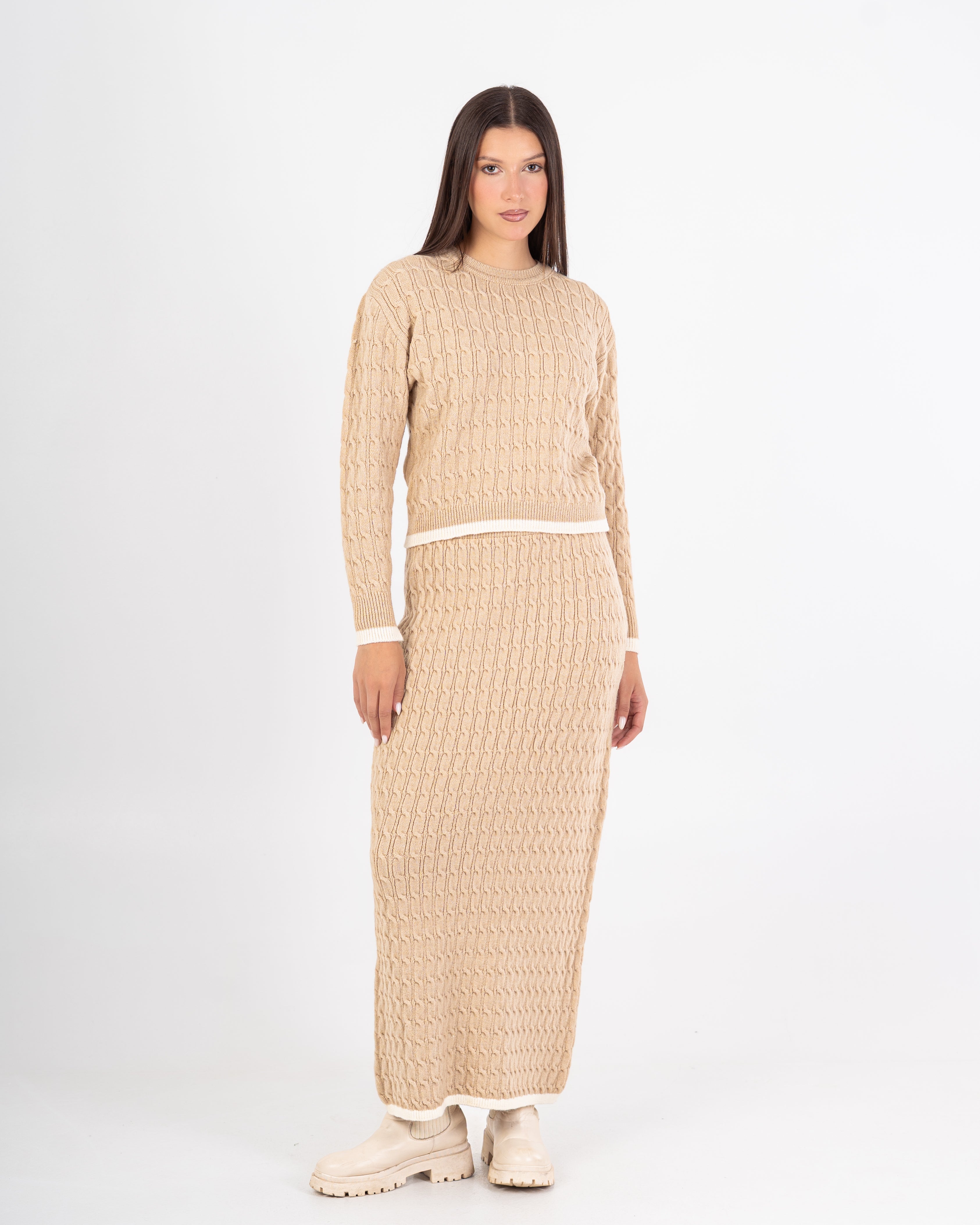 Knitwear Suit – Plain (Two Pieces)