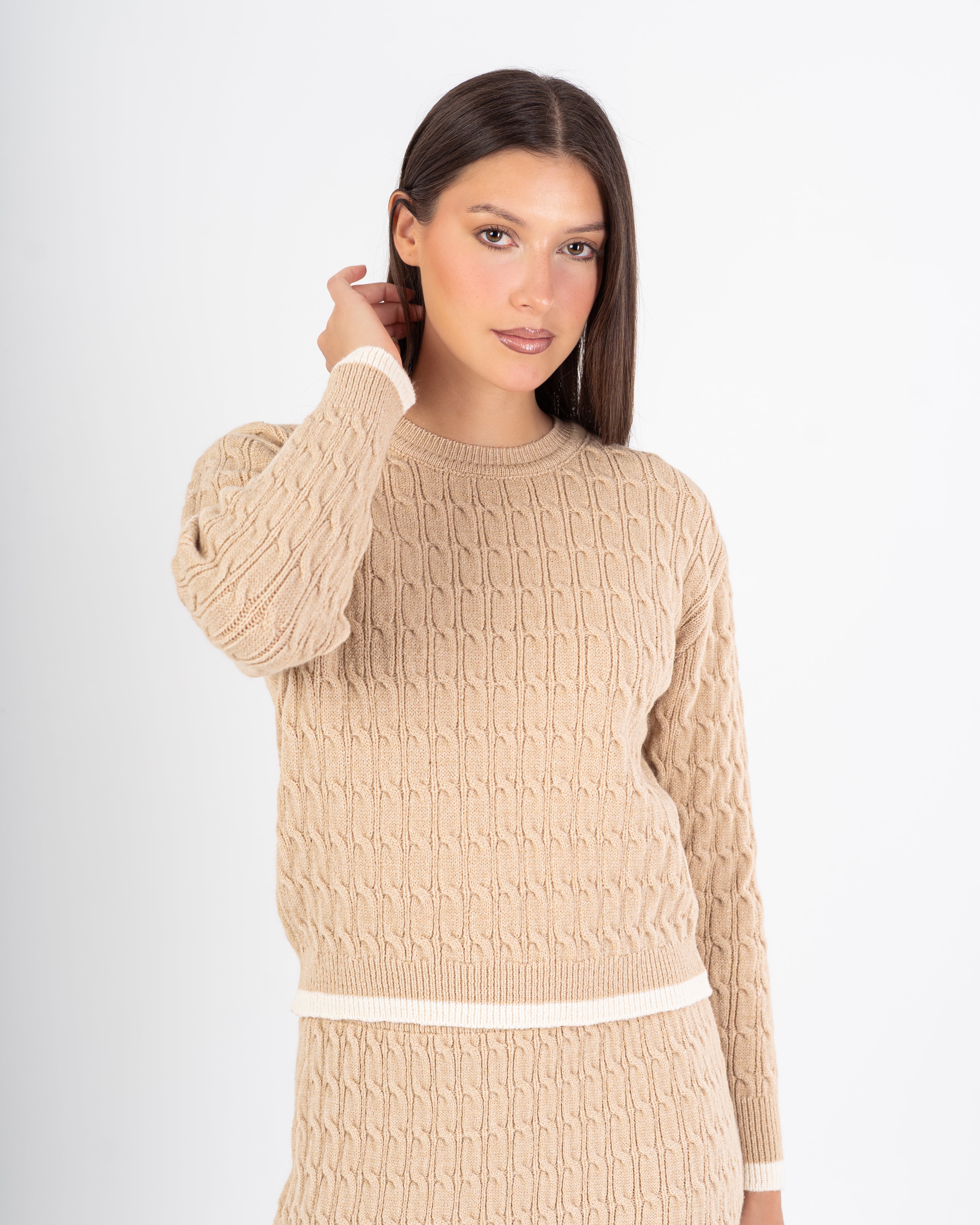 Knitwear Suit – Plain (Two Pieces)