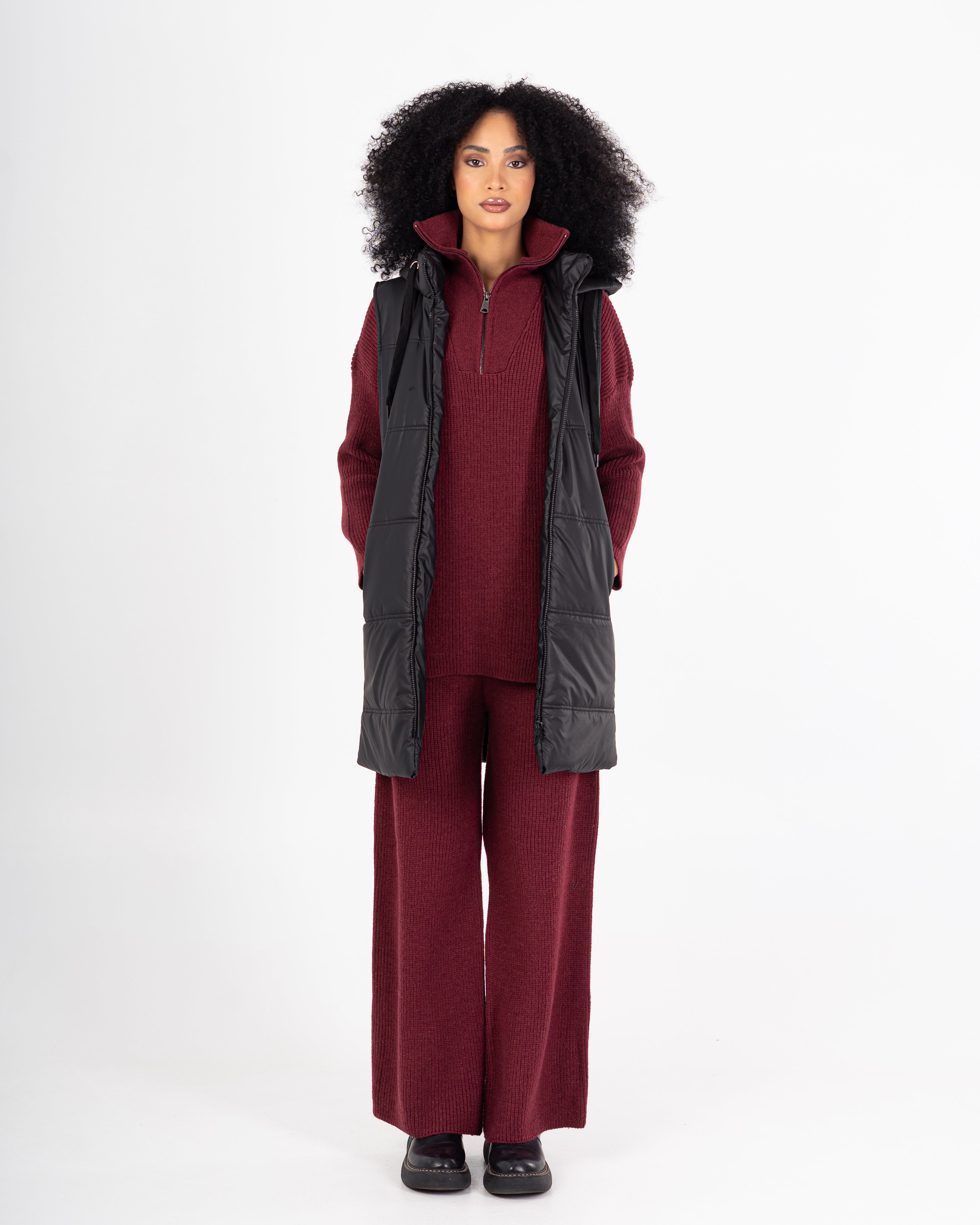 Leather Vest – Long Plain (2 Pockets)