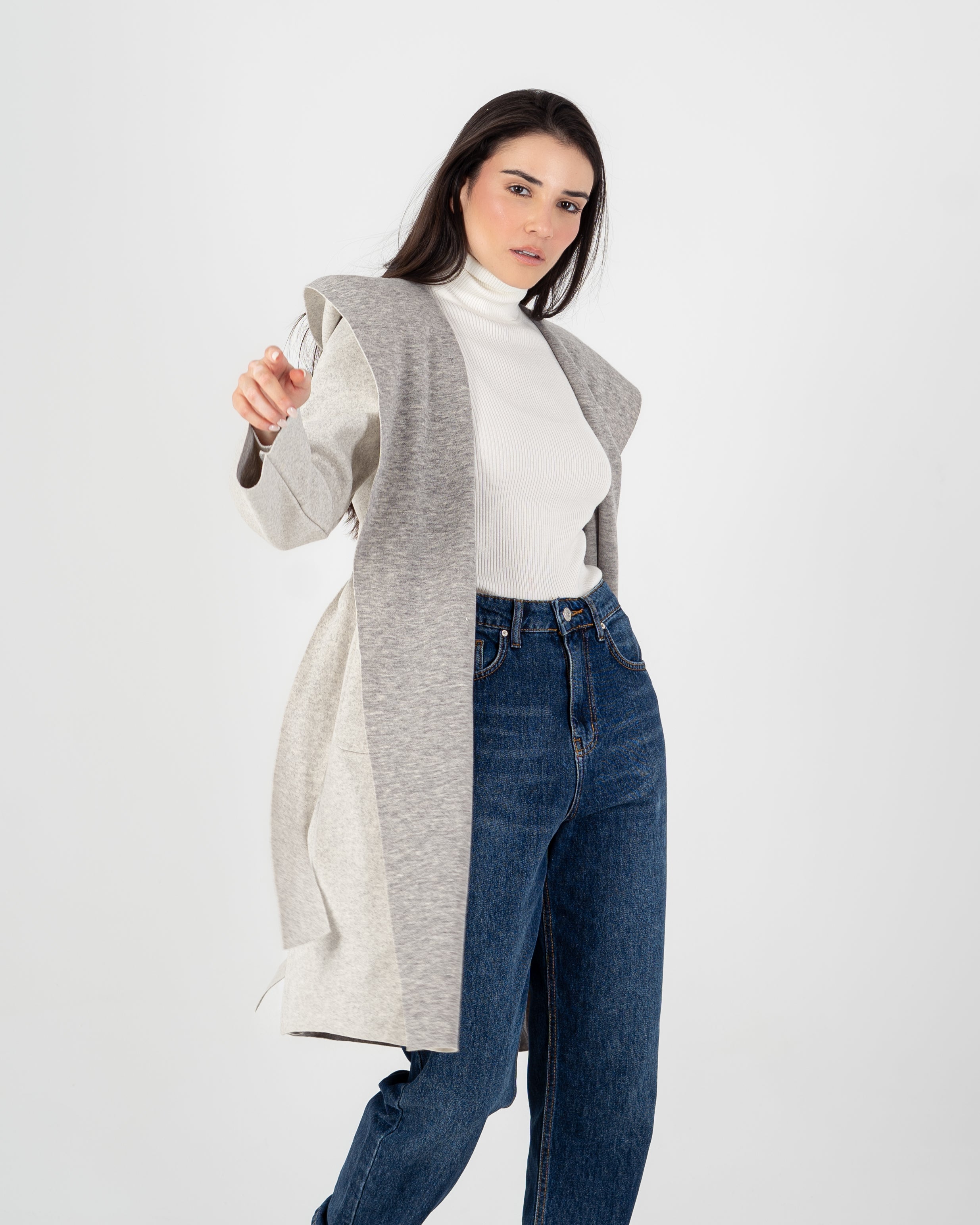 Wool Coat  - Belted (2-Large Pockets)