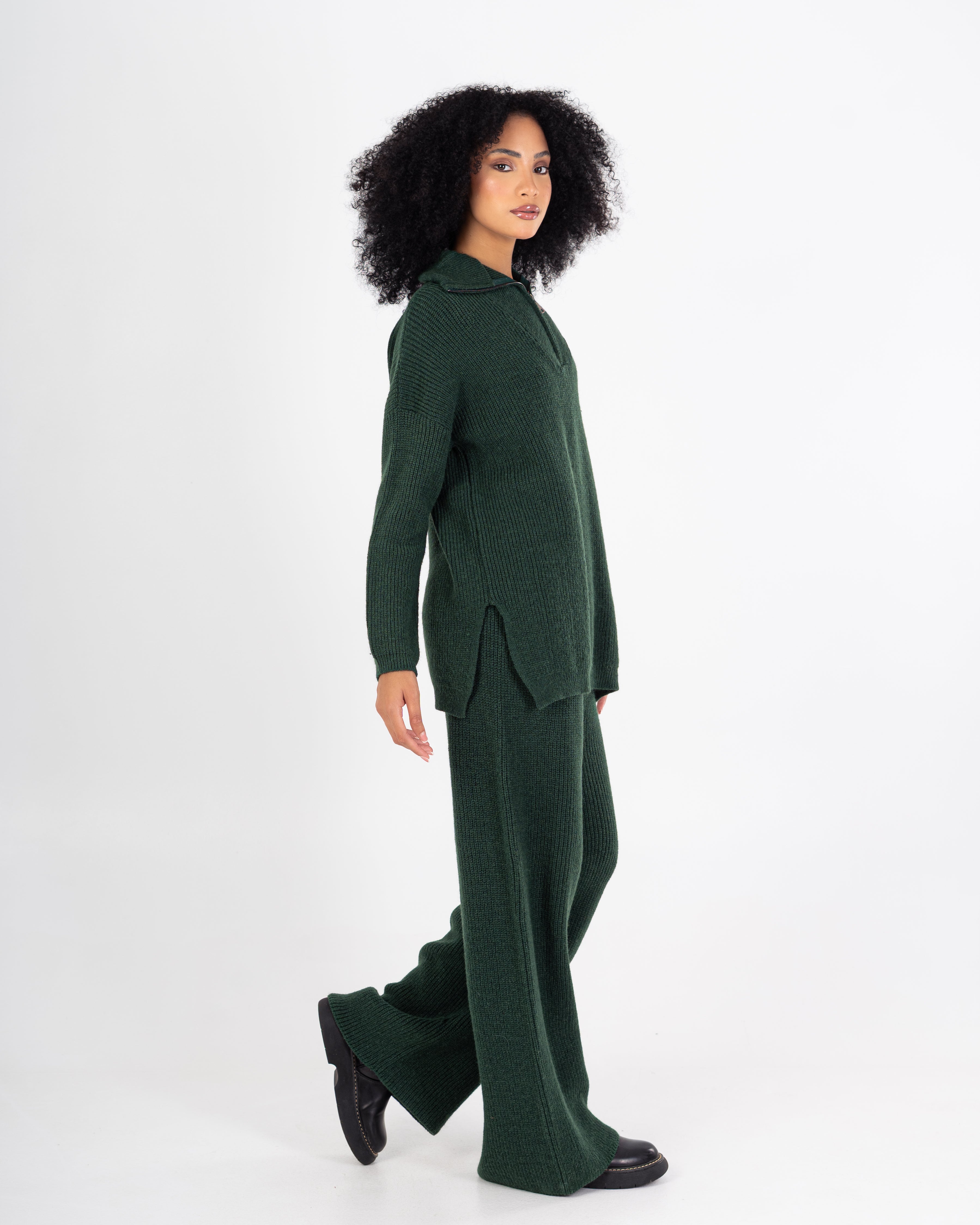 Knitwear Suit – Plain (High Neck With Zipper)